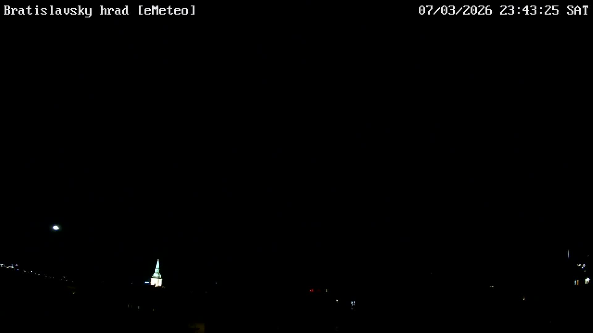 Bratislava, Bratislavský hrad (Bratislava Castle) South View Live Cam - Stare Mesto, Okres Bratislava I, Bratislava, Slovakia