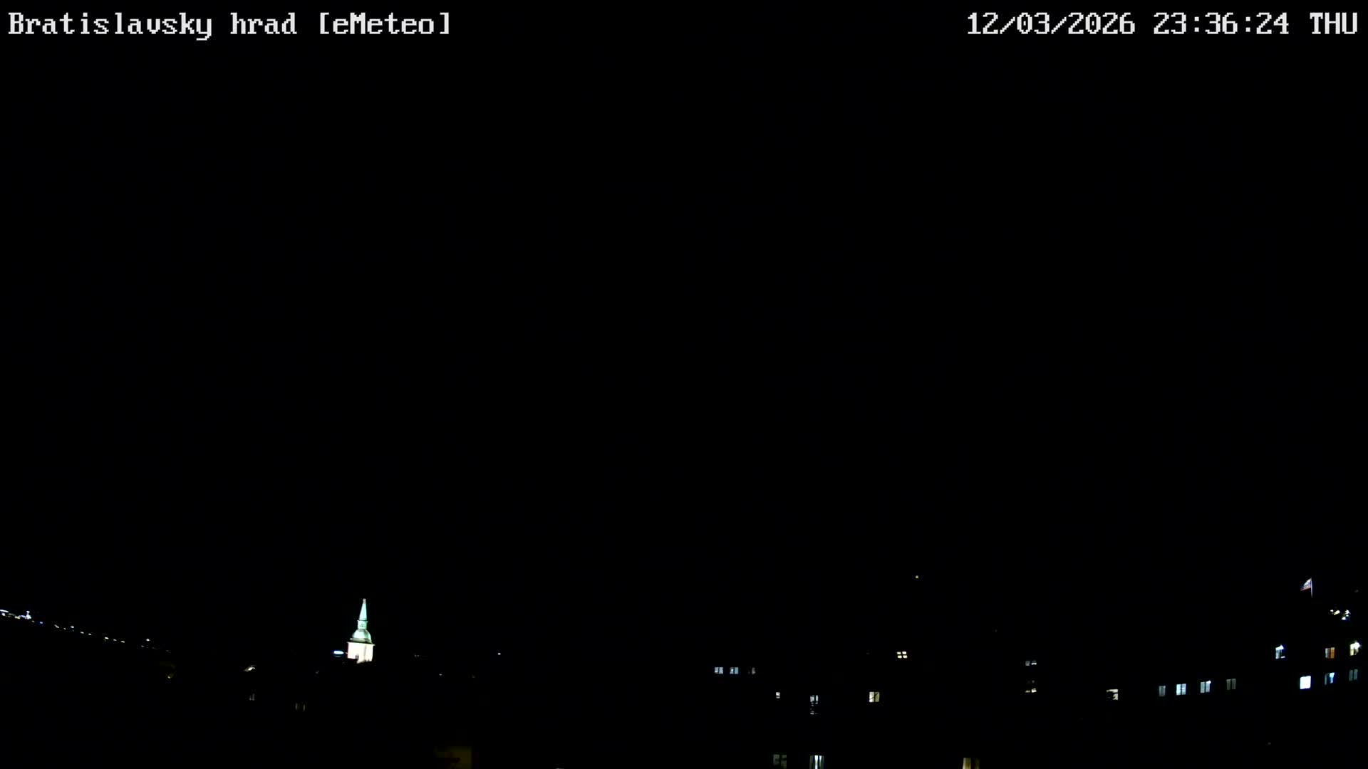 Bratislava, Bratislavský hrad (Bratislava Castle) South View Live Cam - Stare Mesto, Okres Bratislava I, Bratislava, Slovakia