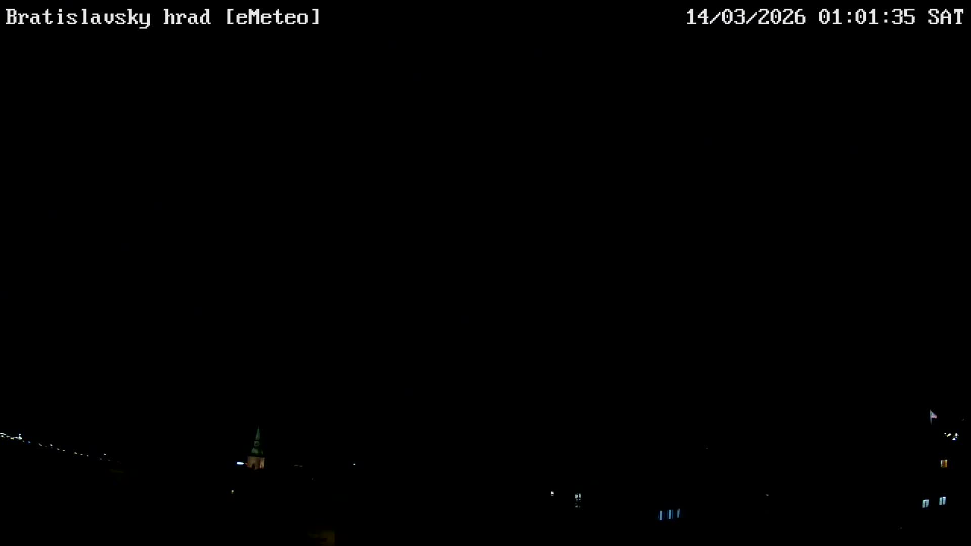 Bratislava, Bratislavský hrad (Bratislava Castle) South View Live Cam - Stare Mesto, Okres Bratislava I, Bratislava, Slovakia