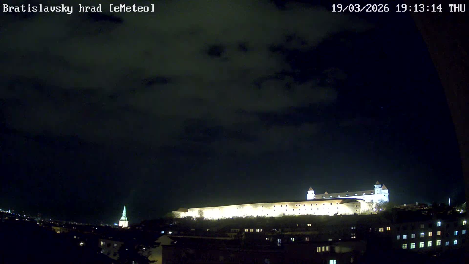 Bratislava, Bratislavský hrad (Bratislava Castle) South View Live Cam - Stare Mesto, Okres Bratislava I, Bratislava, Slovakia