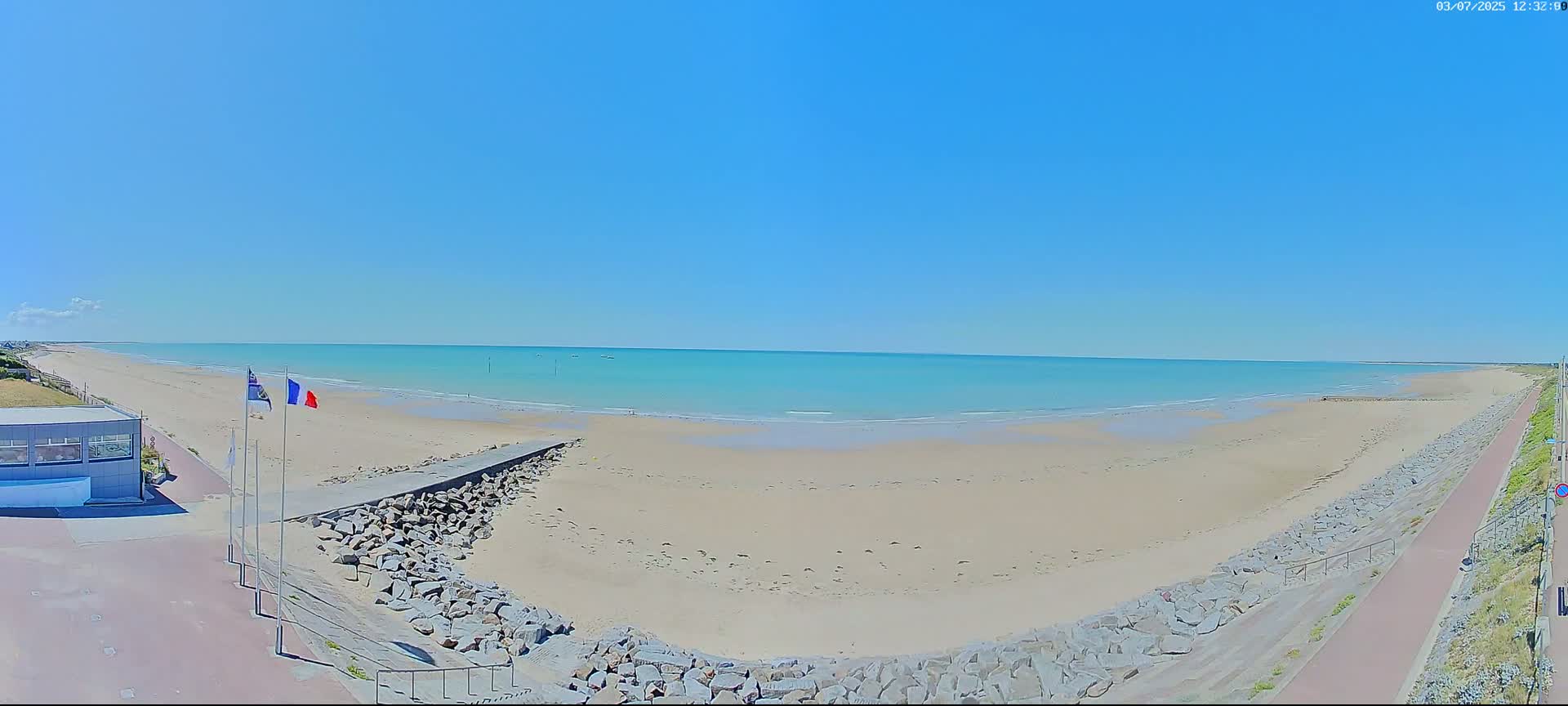 Pirou Plage Static Live Cam - Coutances, Manche, Normandie, France