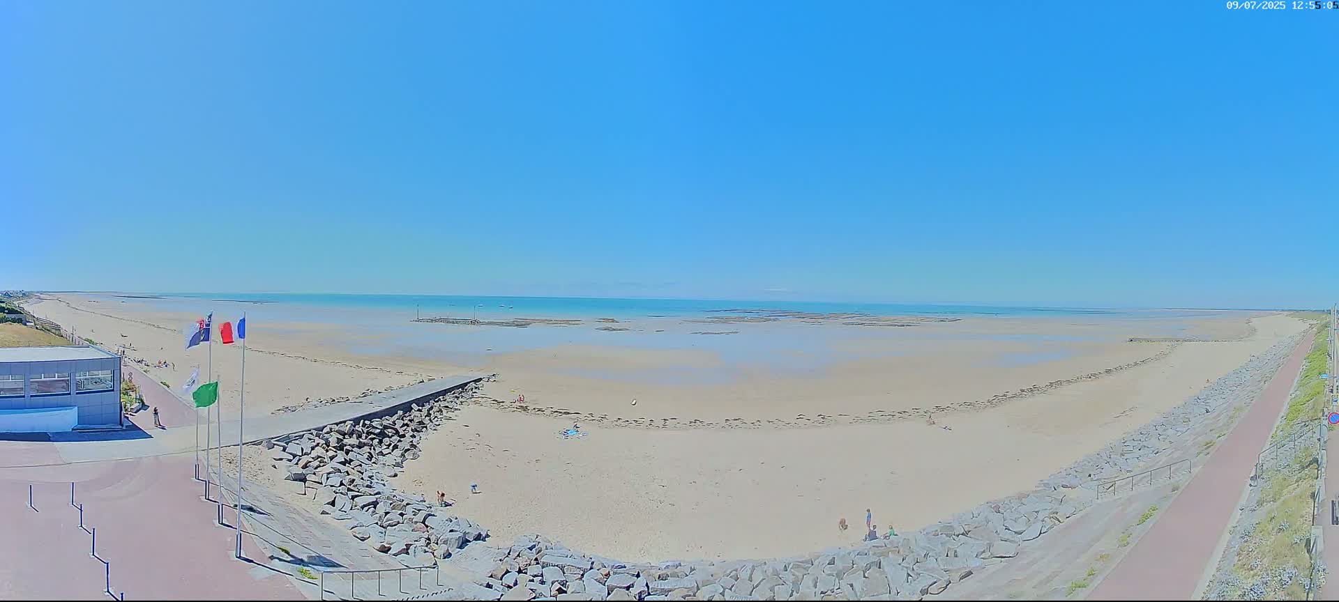 Pirou Plage Static Live Cam - Coutances, Manche, Normandie, France