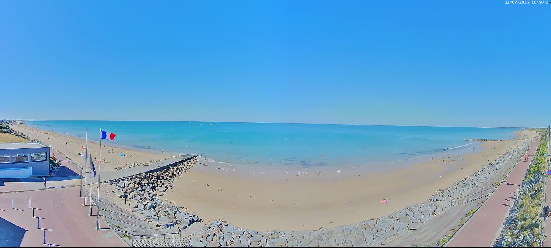 Pirou Plage Static Live Cam - Coutances, Manche, Normandie, France