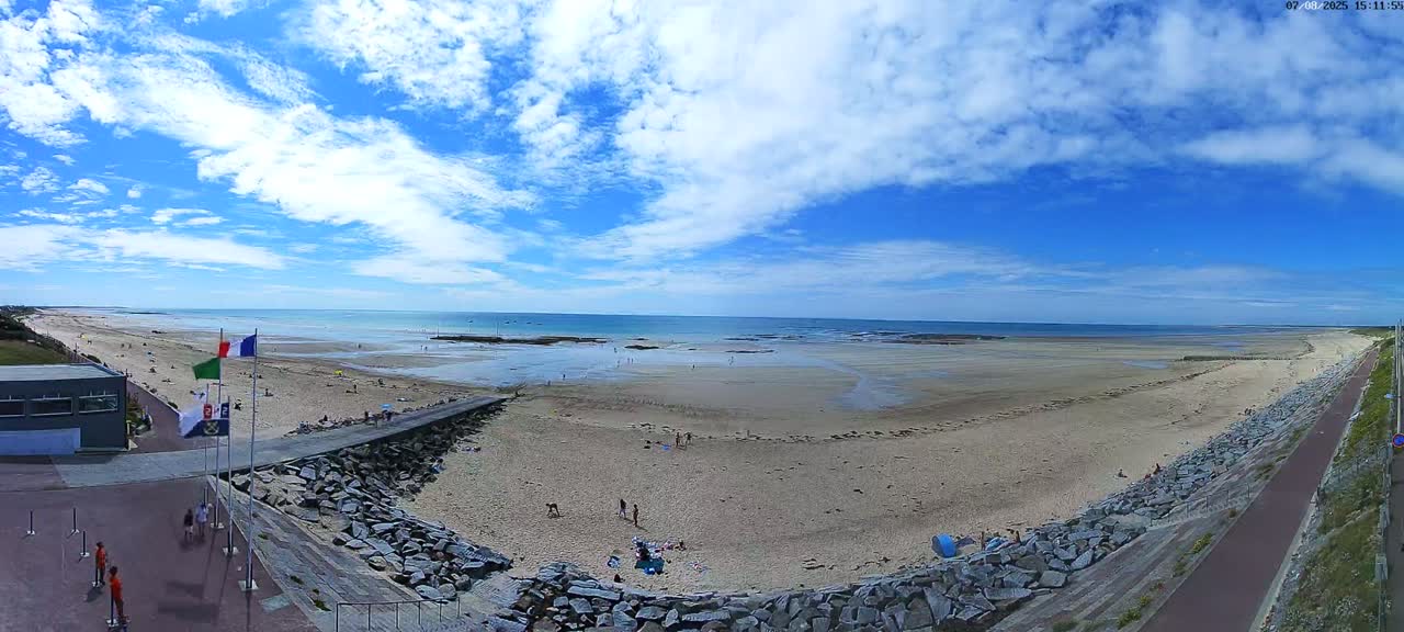 Pirou Plage Static Live Cam - Coutances, Manche, Normandie, France