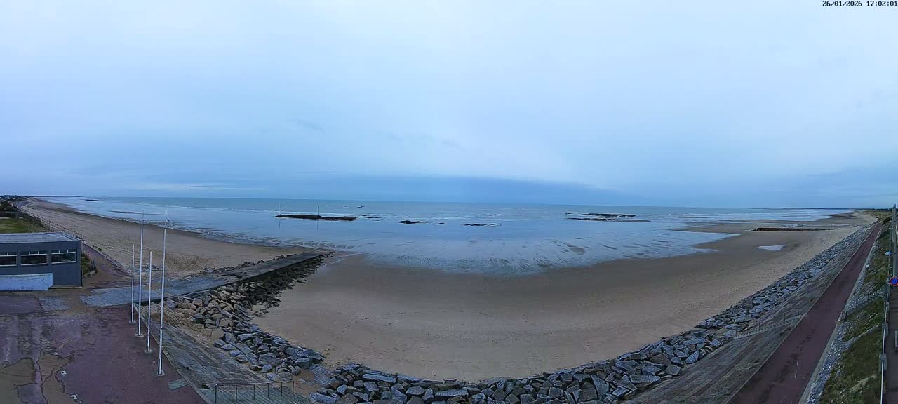 Pirou Plage Static Live Cam - Coutances, Manche, Normandie, France