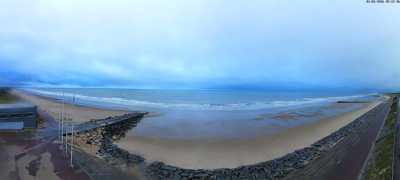 Pirou Plage Static Live Cam - Coutances, Manche, Normandie, France
