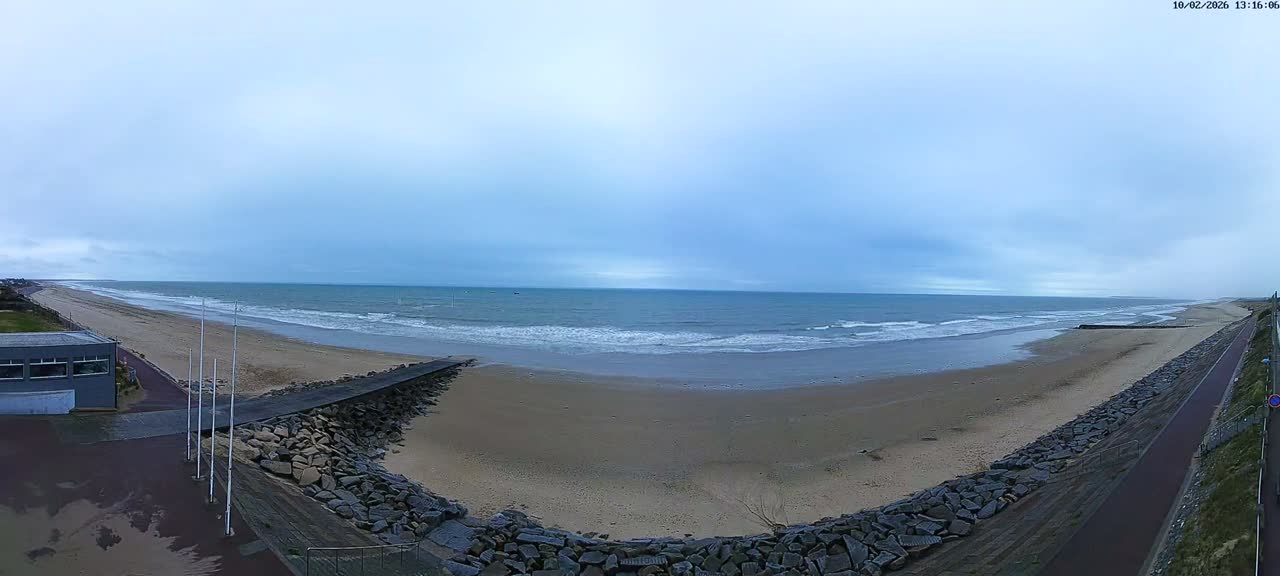 Pirou Plage Static Live Cam - Coutances, Manche, Normandie, France