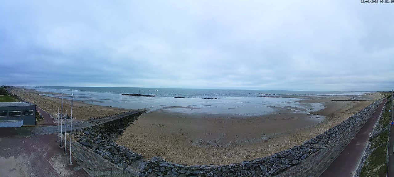 Pirou Plage Static Live Cam - Coutances, Manche, Normandie, France