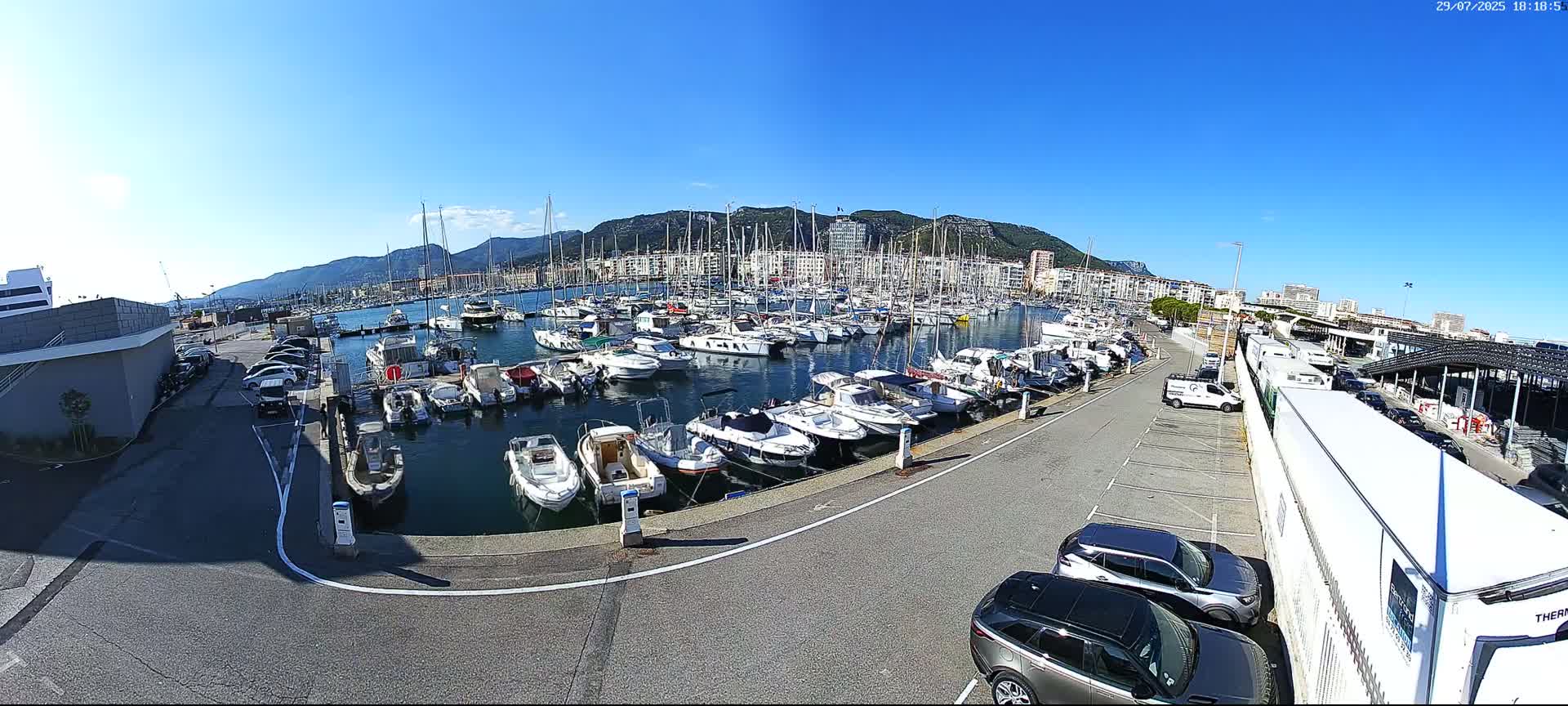 Toulon City & Port Vieille Darse Live Cam - Toulon, Var, Provence-Alpes-Côte d’Azur, France