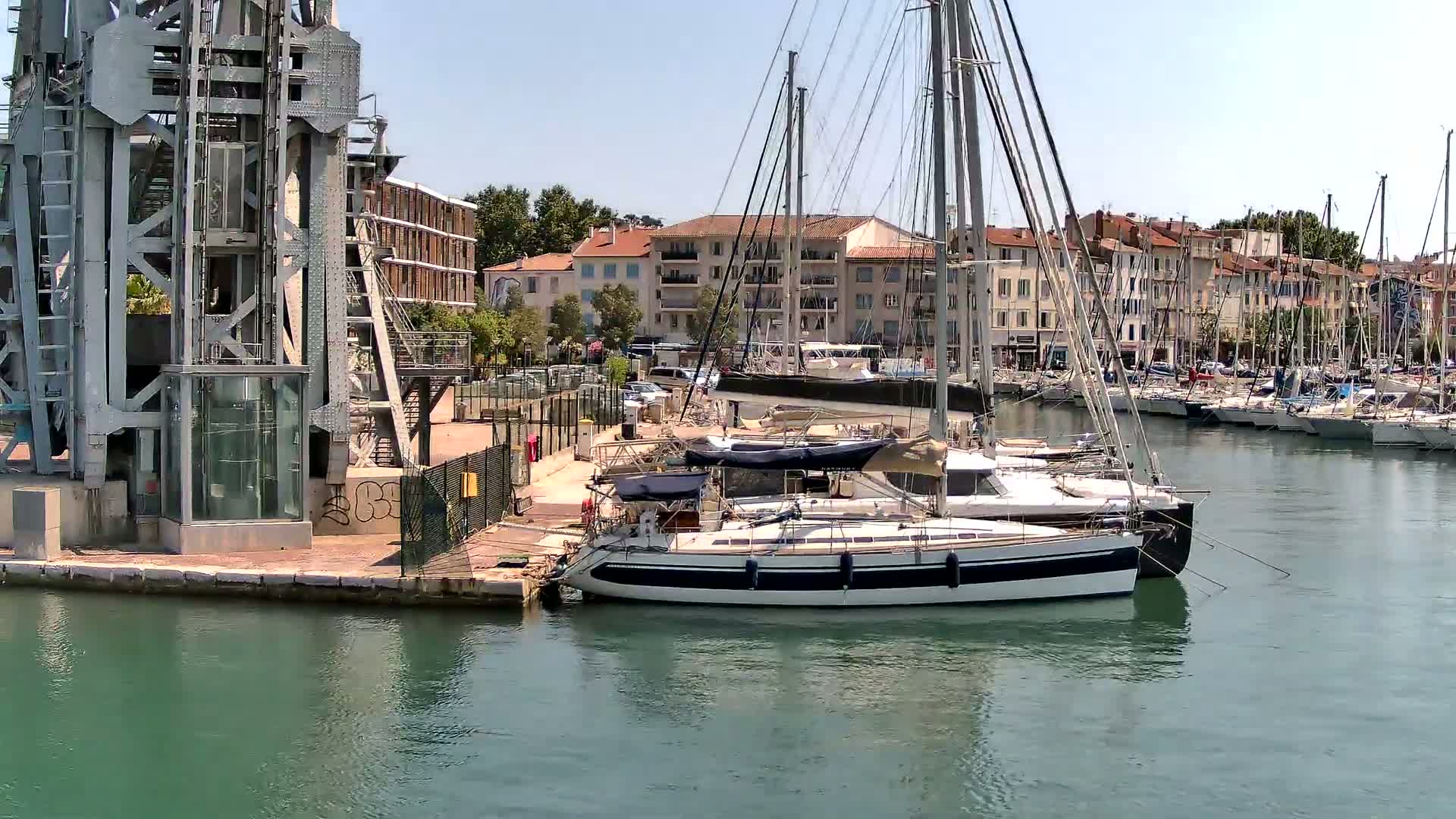 La Seyne-Sur-Mer & Toulon City View from La Seyne- Sur-Mer Port Live Cam - Toulon, Var, Provence-Alpes-Côte d’Azur, France