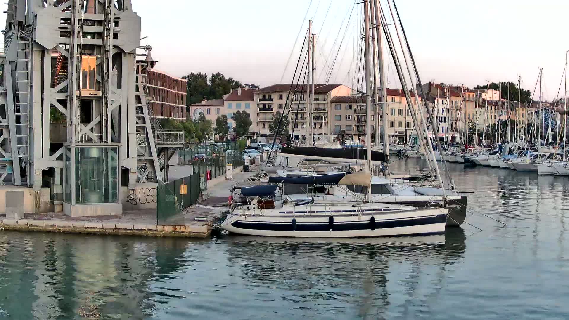 La Seyne-Sur-Mer & Toulon City View from La Seyne- Sur-Mer Port Live Cam - Toulon, Var, Provence-Alpes-Côte d’Azur, France
