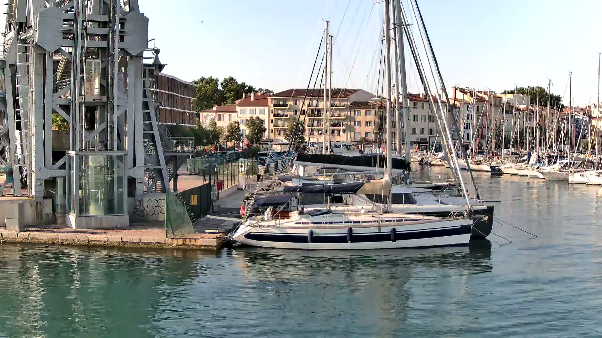 La Seyne-Sur-Mer & Toulon City View from La Seyne- Sur-Mer Port Live Cam - Toulon, Var, Provence-Alpes-Côte d’Azur, France