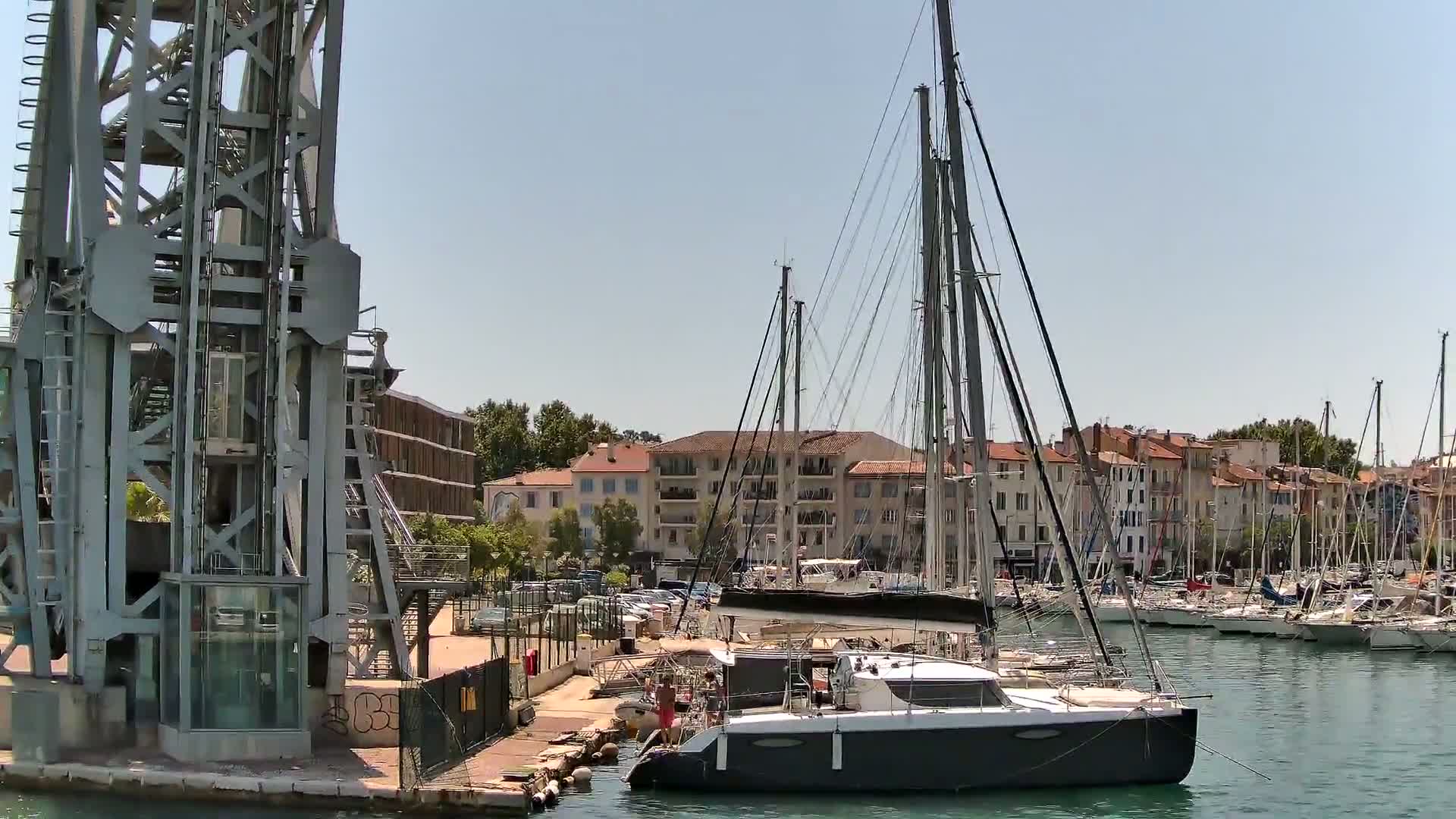 La Seyne-Sur-Mer & Toulon City View from La Seyne- Sur-Mer Port Live Cam - Toulon, Var, Provence-Alpes-Côte d’Azur, France