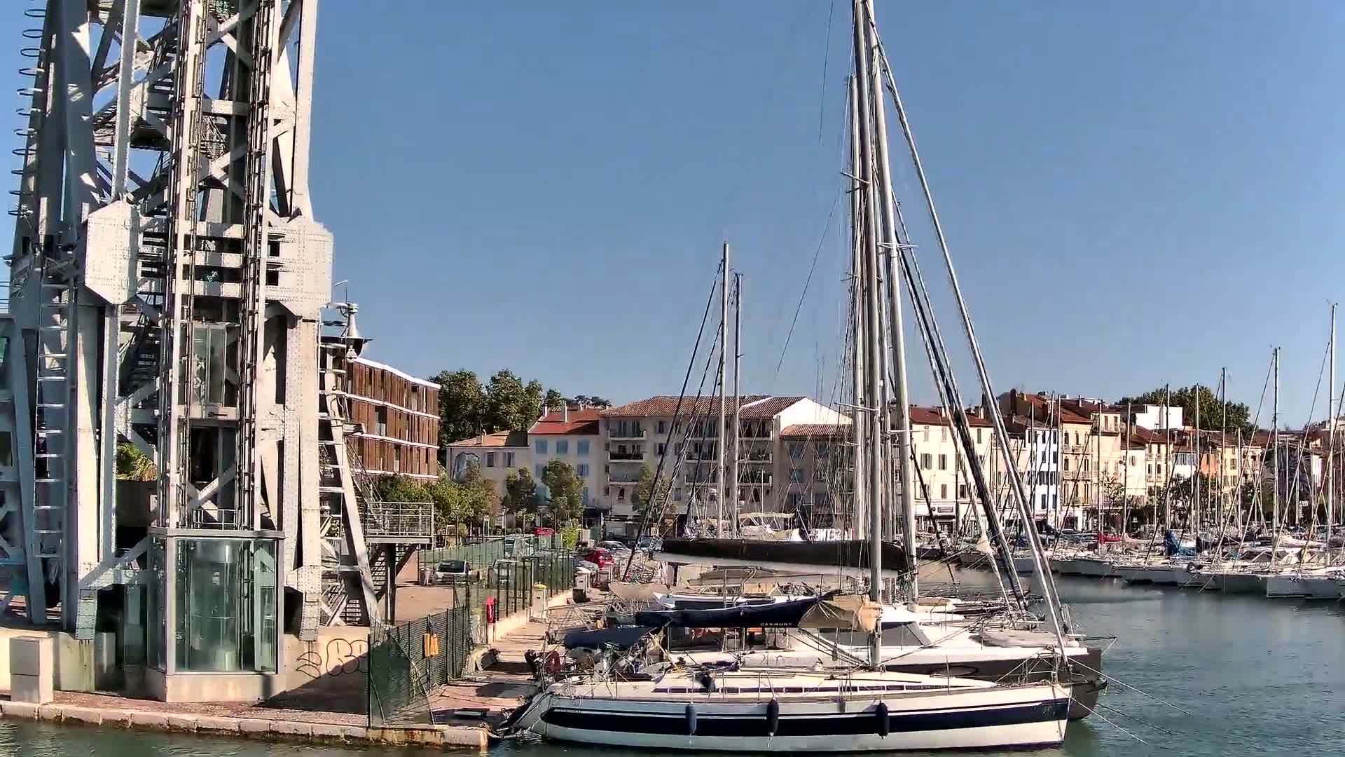 La Seyne-Sur-Mer & Toulon City View from La Seyne- Sur-Mer Port Live Cam - Toulon, Var, Provence-Alpes-Côte d’Azur, France