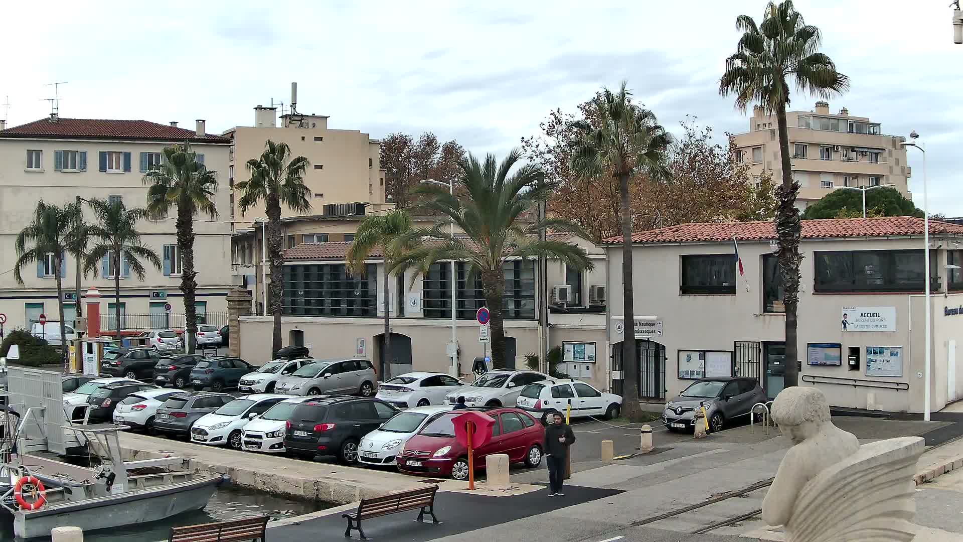 La Seyne-Sur-Mer & Toulon City View from La Seyne- Sur-Mer Port Live Cam - Toulon, Var, Provence-Alpes-Côte d’Azur, France