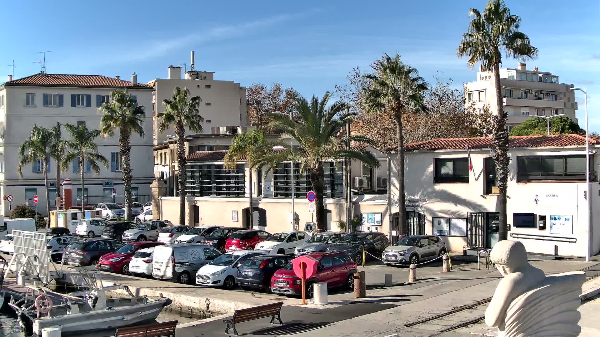 La Seyne-Sur-Mer & Toulon City View from La Seyne- Sur-Mer Port Live Cam - Toulon, Var, Provence-Alpes-Côte d’Azur, France