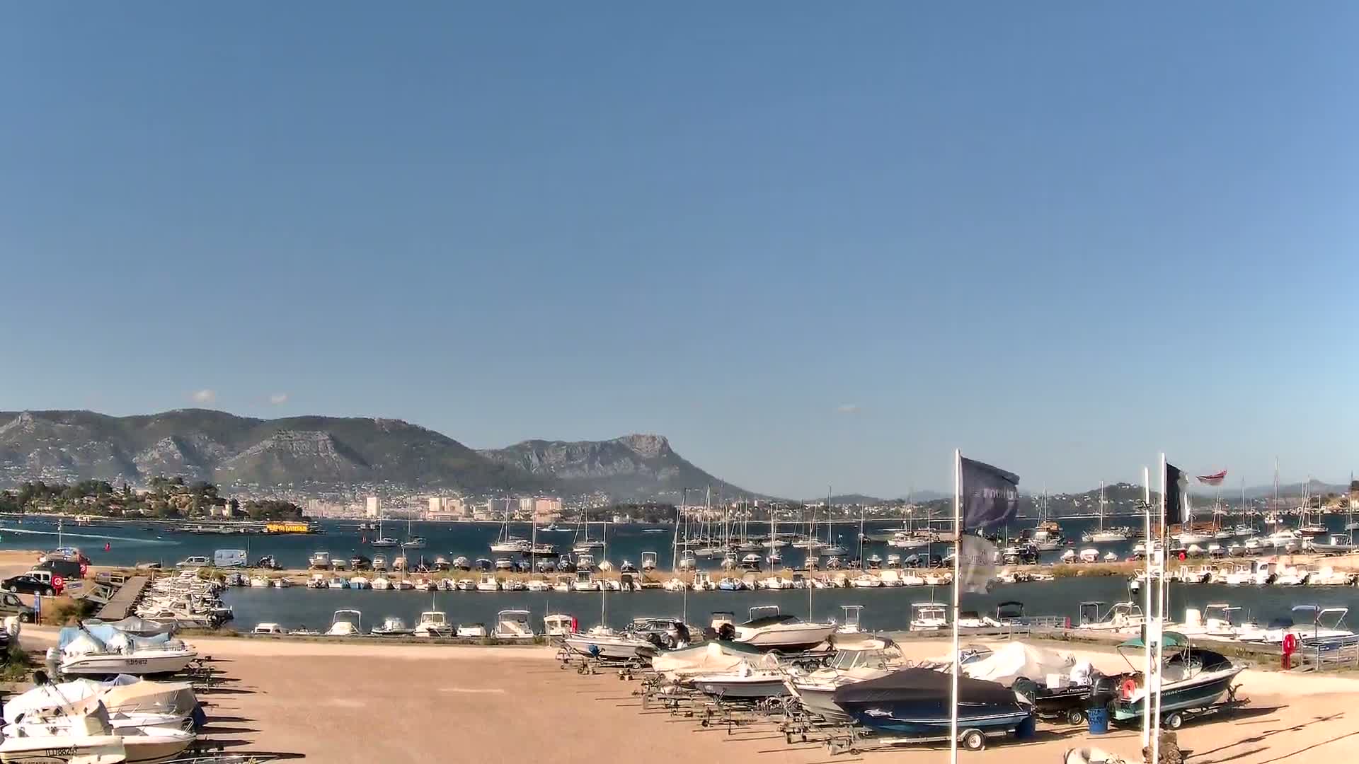 La Seyne-Sur-Mer & Toulon City View from Port du Lazaret View Live Cam - Toulon, Var, Provence-Alpes-Côte d’Azur, France