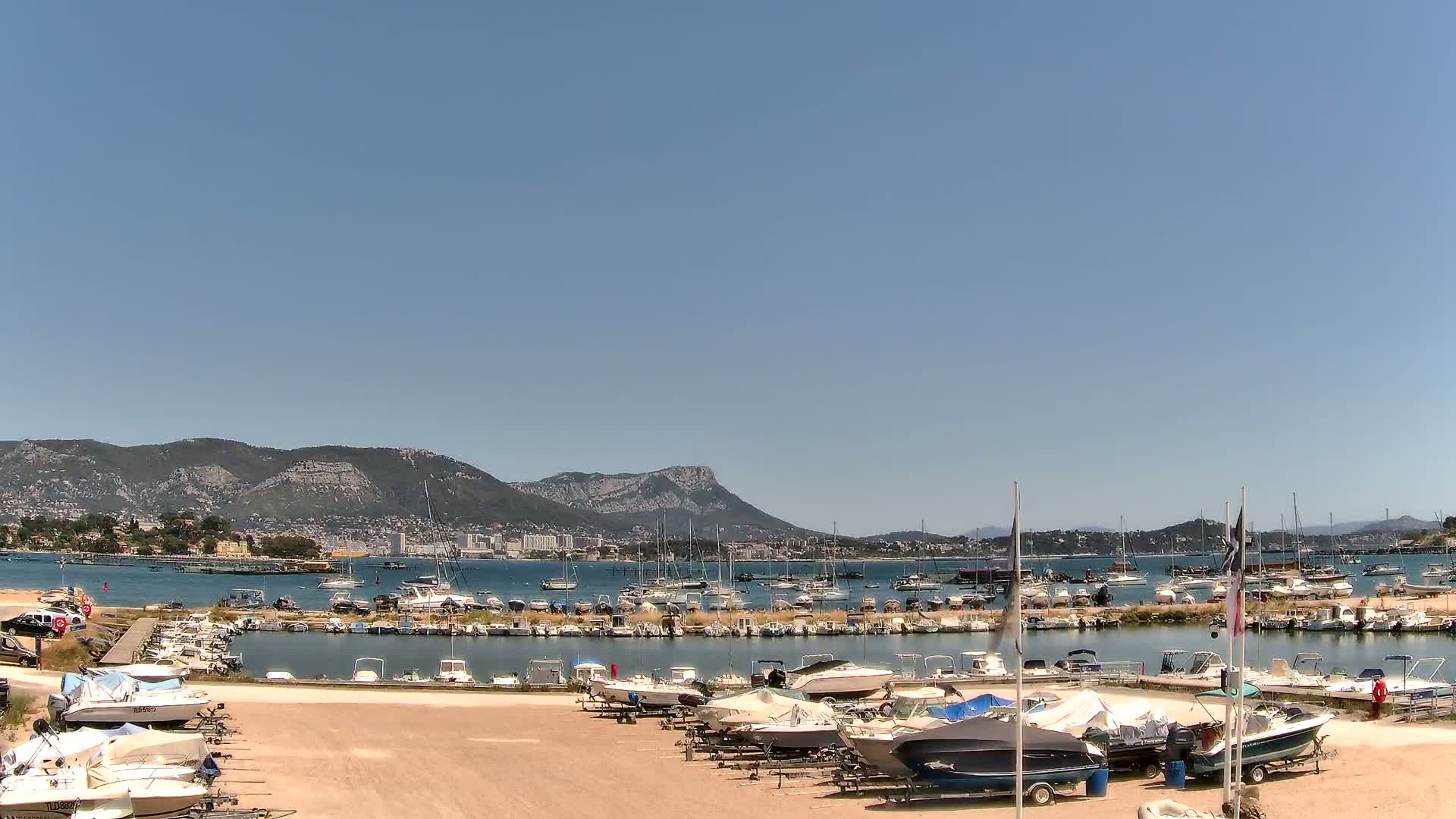 La Seyne-Sur-Mer & Toulon City View from Port du Lazaret View Live Cam - Toulon, Var, Provence-Alpes-Côte d’Azur, France