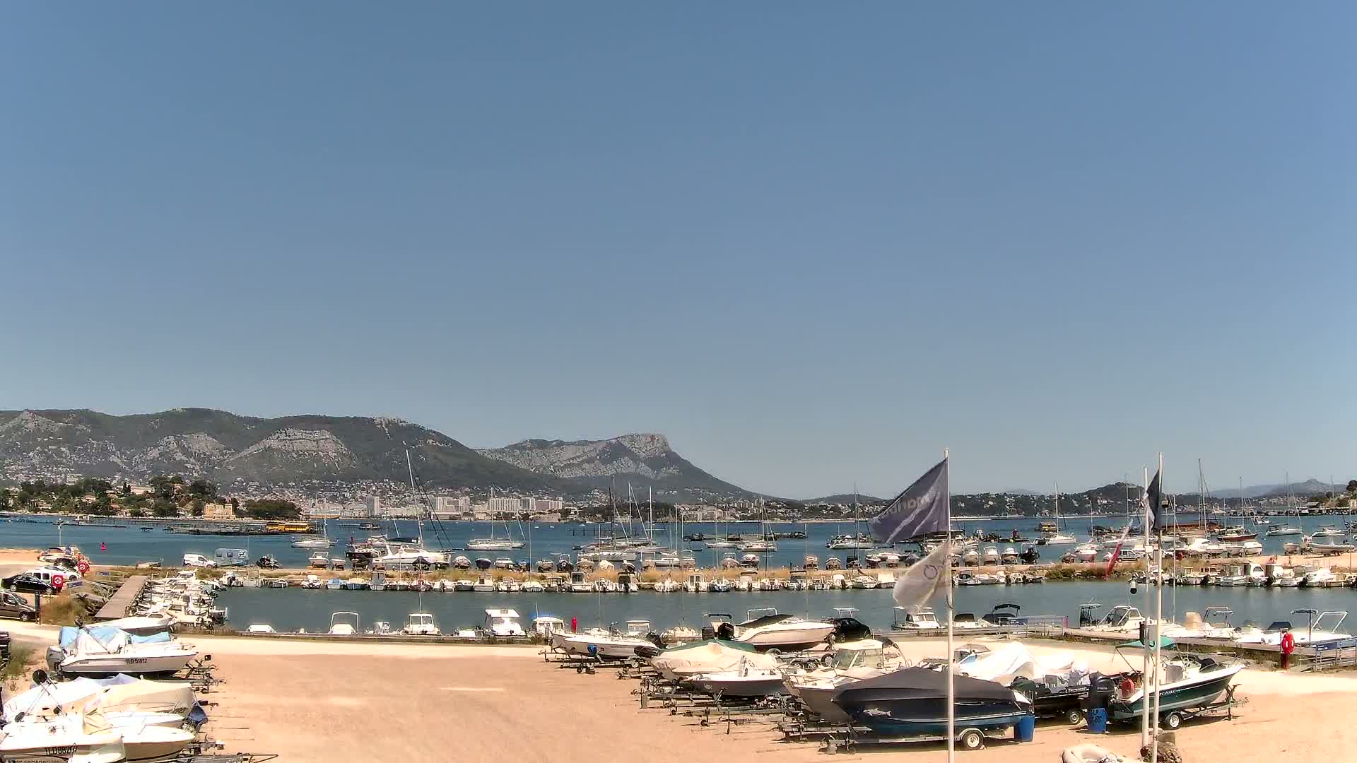 La Seyne-Sur-Mer & Toulon City View from Port du Lazaret View Live Cam - Toulon, Var, Provence-Alpes-Côte d’Azur, France