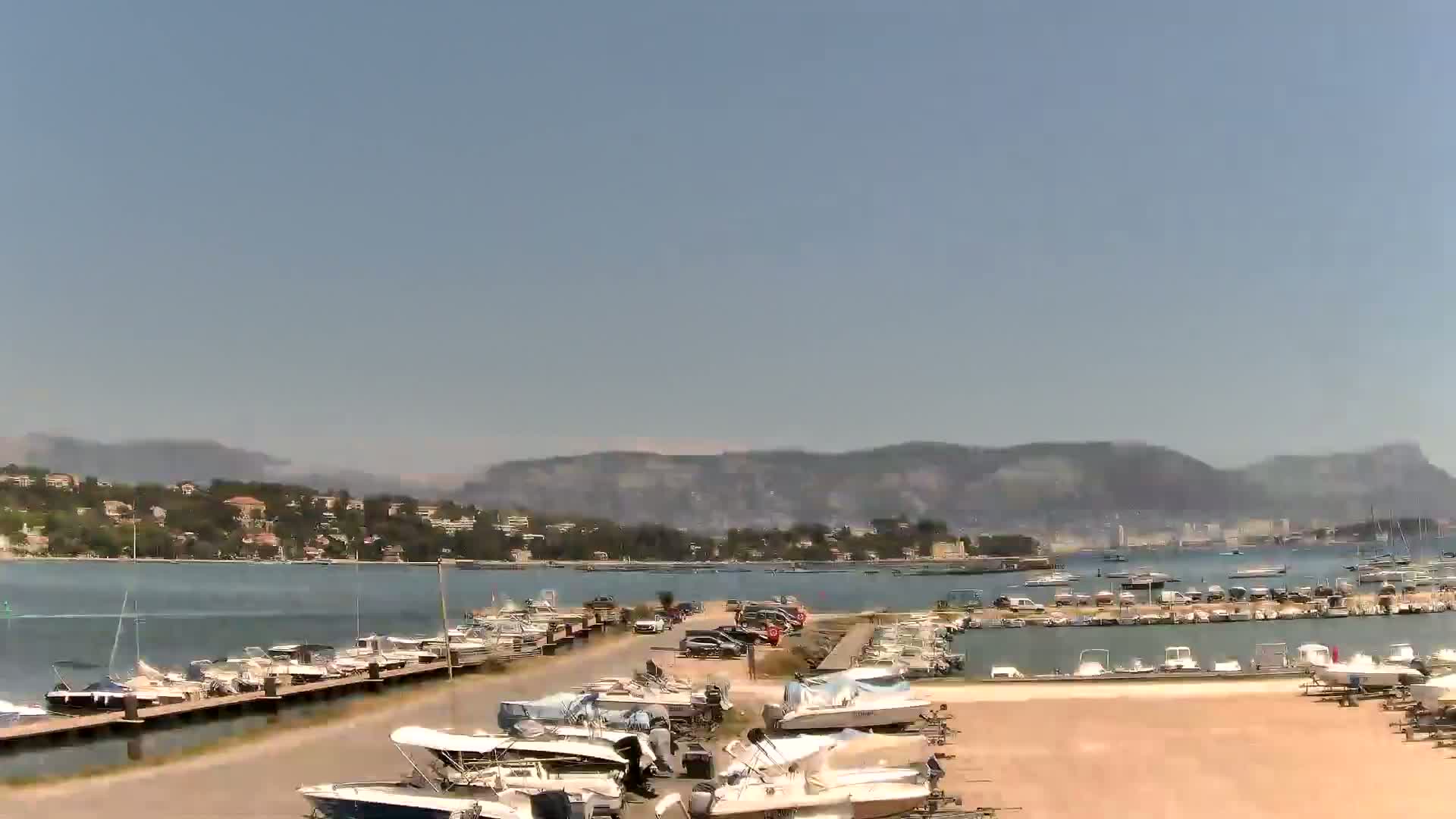 La Seyne-Sur-Mer & Toulon City View from Port du Lazaret View Live Cam - Toulon, Var, Provence-Alpes-Côte d’Azur, France
