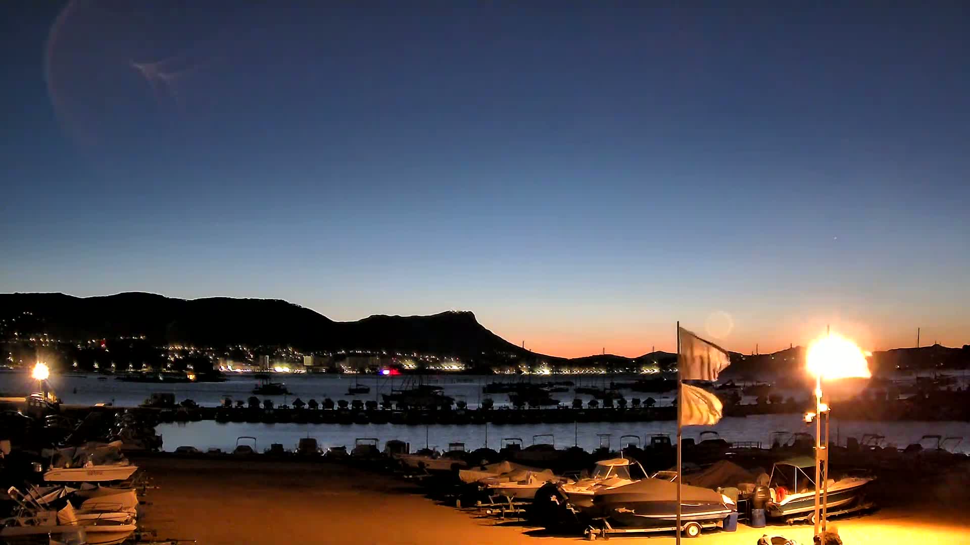 La Seyne-Sur-Mer & Toulon City View from Port du Lazaret View Live Cam - Toulon, Var, Provence-Alpes-Côte d’Azur, France