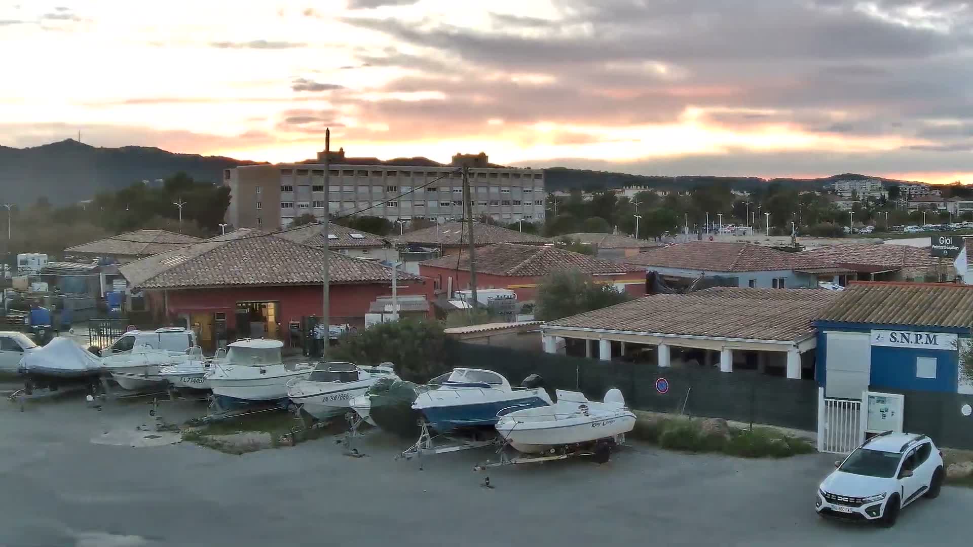 La Seyne-Sur-Mer & Toulon City View from Port du Lazaret View Live Cam - Toulon, Var, Provence-Alpes-Côte d’Azur, France