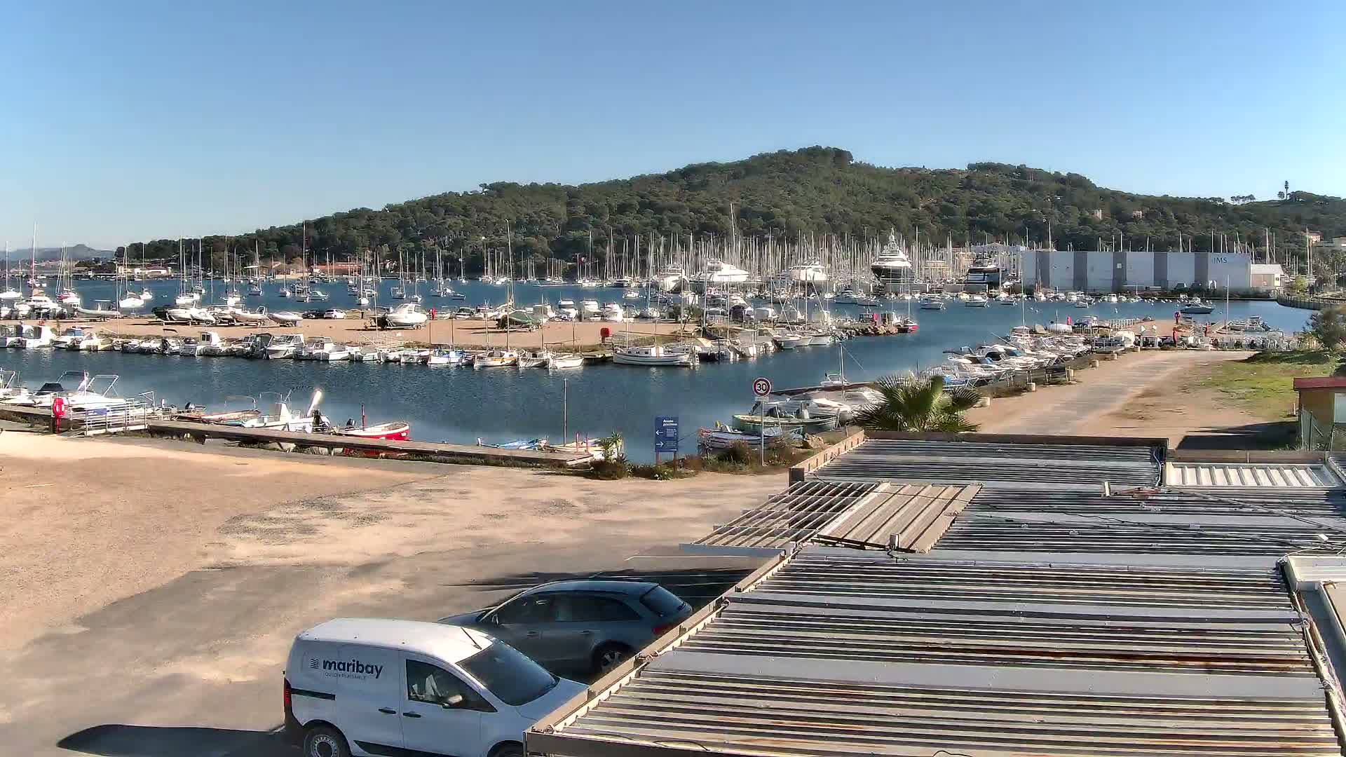 La Seyne-Sur-Mer & Toulon City View from Port du Lazaret View Live Cam - Toulon, Var, Provence-Alpes-Côte d’Azur, France