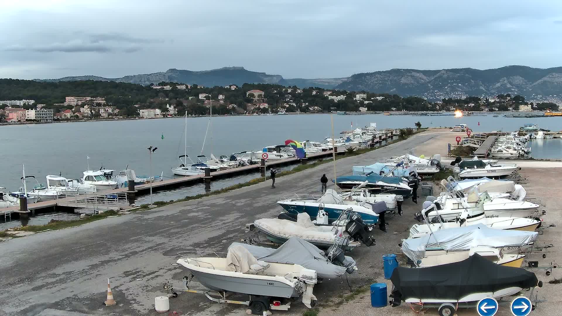 La Seyne-Sur-Mer & Toulon City View from Port du Lazaret View Live Cam - Toulon, Var, Provence-Alpes-Côte d’Azur, France