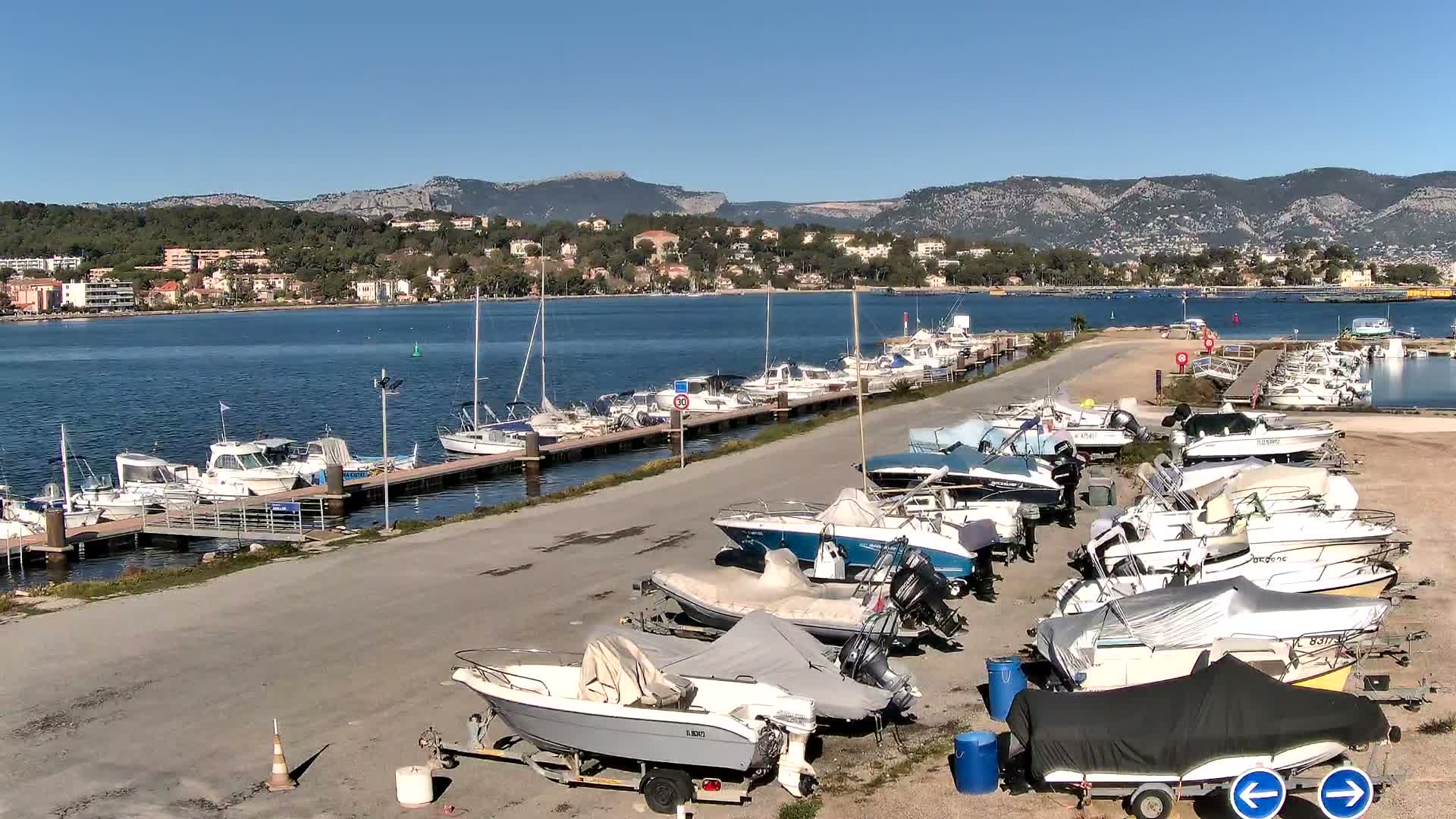 La Seyne-Sur-Mer & Toulon City View from Port du Lazaret View Live Cam - Toulon, Var, Provence-Alpes-Côte d’Azur, France