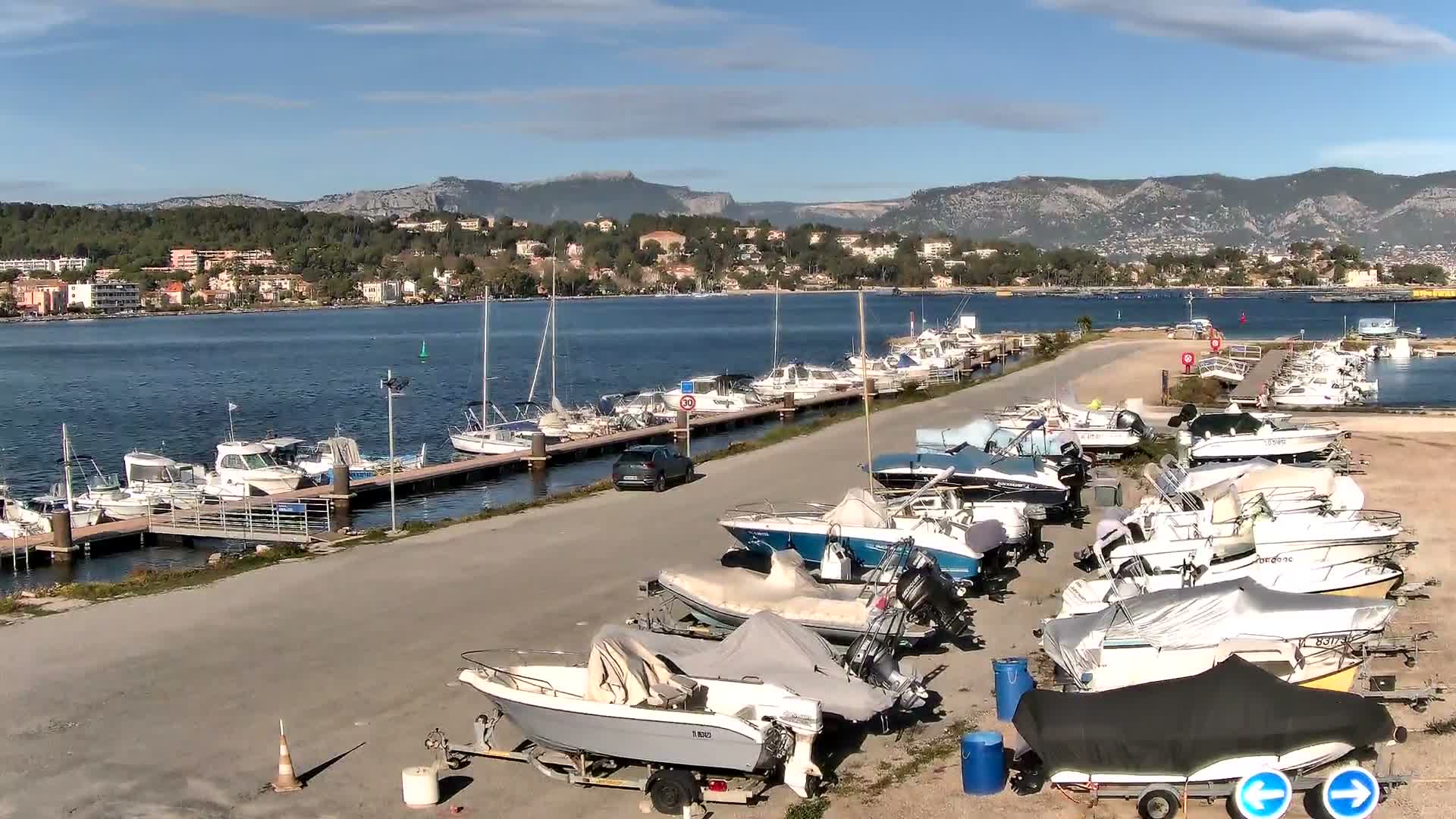 La Seyne-Sur-Mer & Toulon City View from Port du Lazaret View Live Cam - Toulon, Var, Provence-Alpes-Côte d’Azur, France