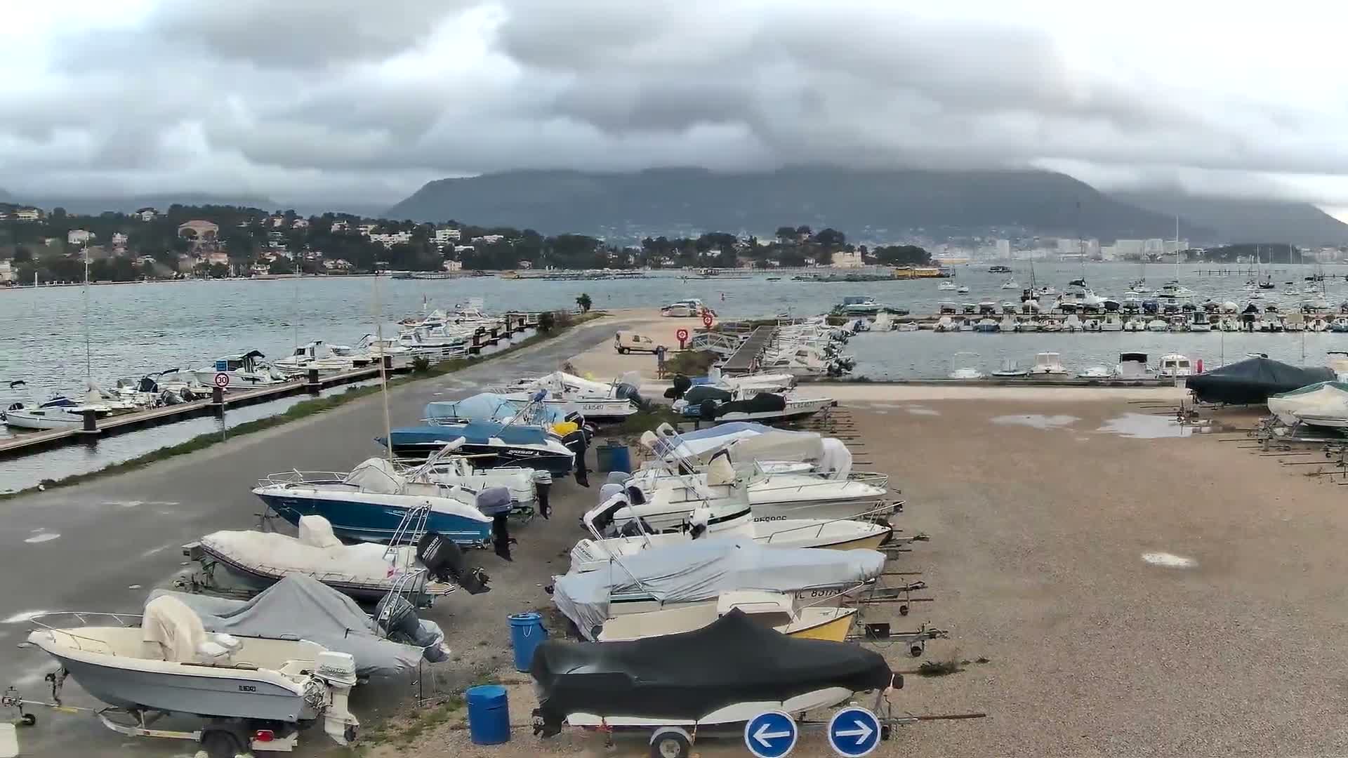 La Seyne-Sur-Mer & Toulon City View from Port du Lazaret View Live Cam - Toulon, Var, Provence-Alpes-Côte d’Azur, France