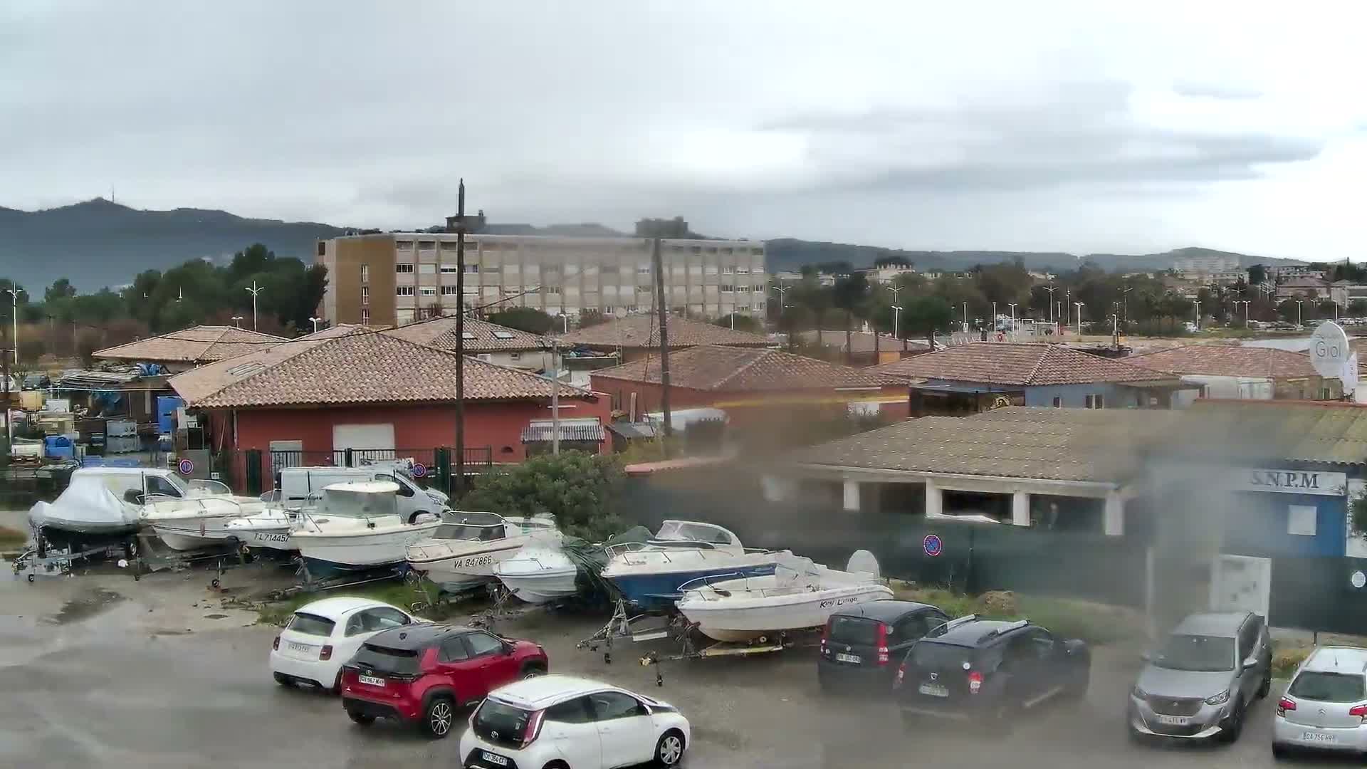 La Seyne-Sur-Mer & Toulon City View from Port du Lazaret View Live Cam - Toulon, Var, Provence-Alpes-Côte d’Azur, France