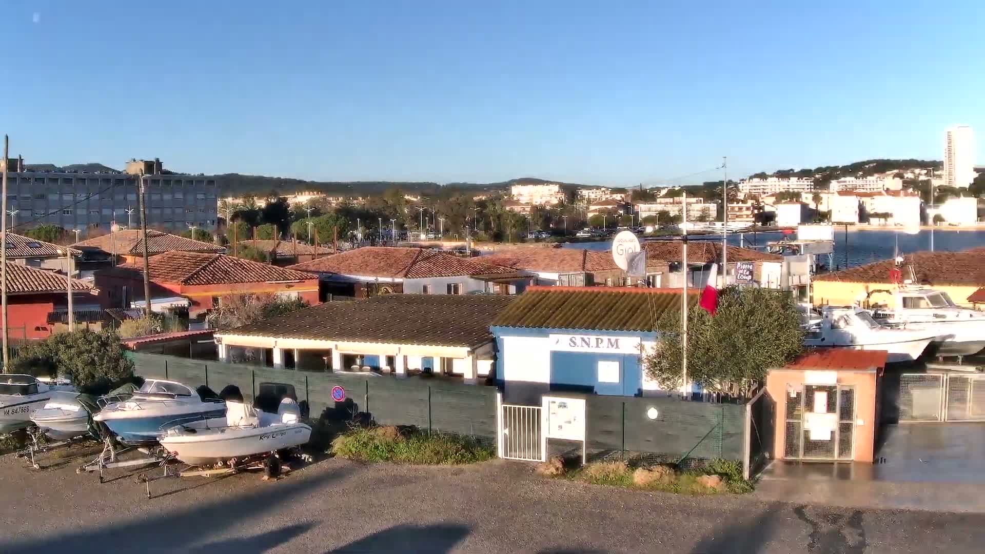 La Seyne-Sur-Mer & Toulon City View from Port du Lazaret View Live Cam - Toulon, Var, Provence-Alpes-Côte d’Azur, France