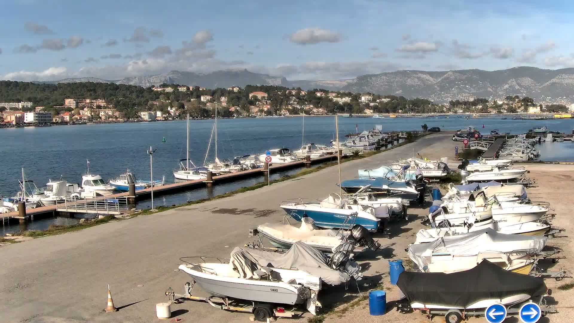 La Seyne-Sur-Mer & Toulon City View from Port du Lazaret View Live Cam - Toulon, Var, Provence-Alpes-Côte d’Azur, France
