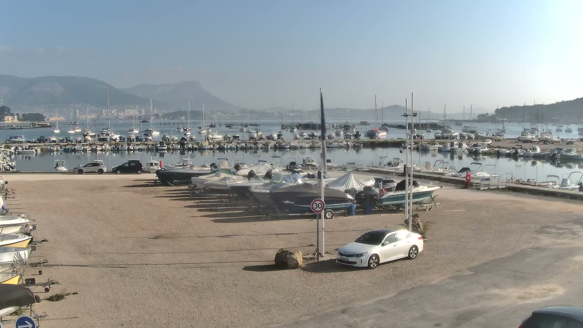 La Seyne-Sur-Mer & Toulon City View from Port du Lazaret View Live Cam - Toulon, Var, Provence-Alpes-Côte d’Azur, France