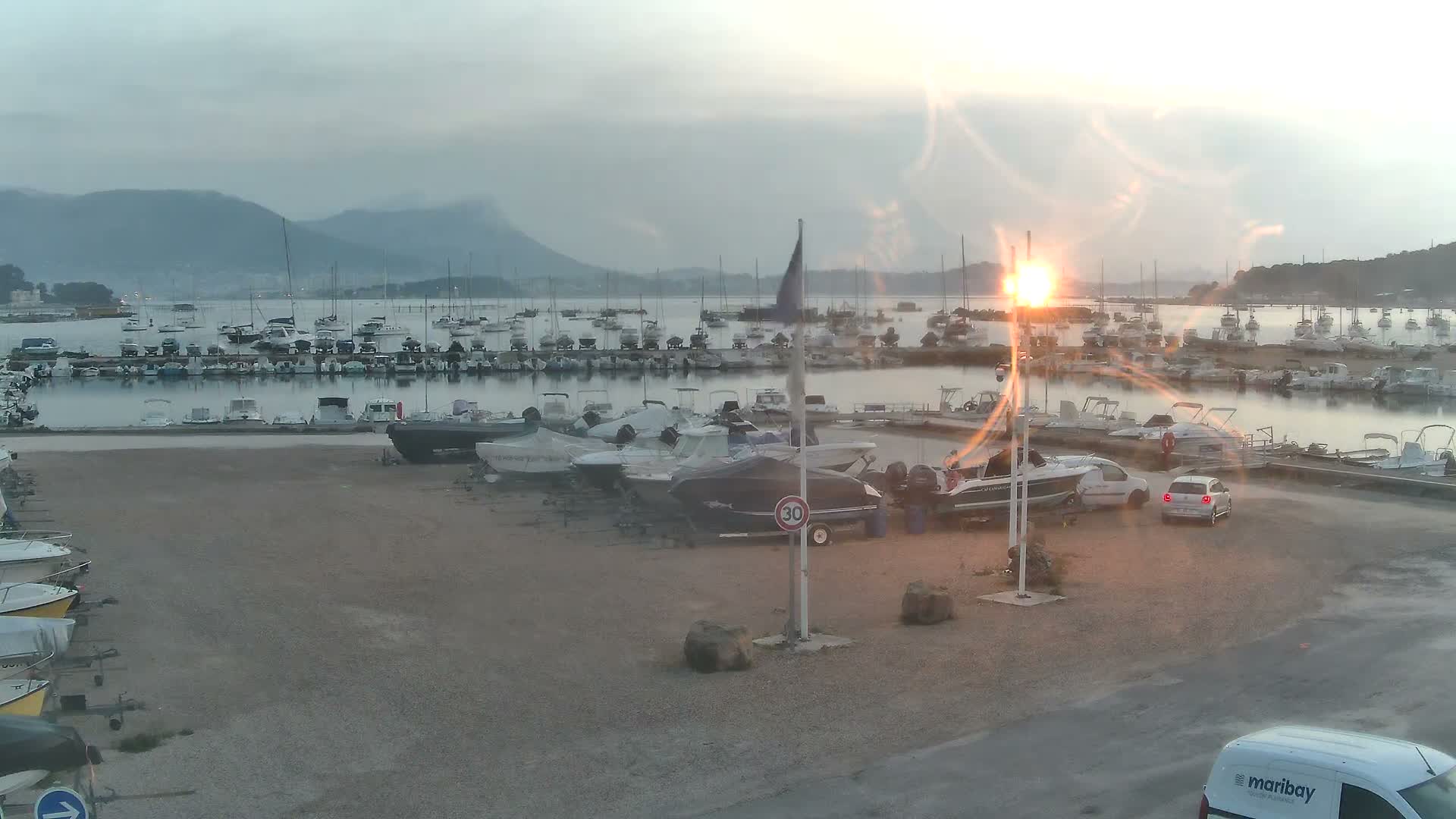 La Seyne-Sur-Mer & Toulon City View from Port du Lazaret View Live Cam - Toulon, Var, Provence-Alpes-Côte d’Azur, France