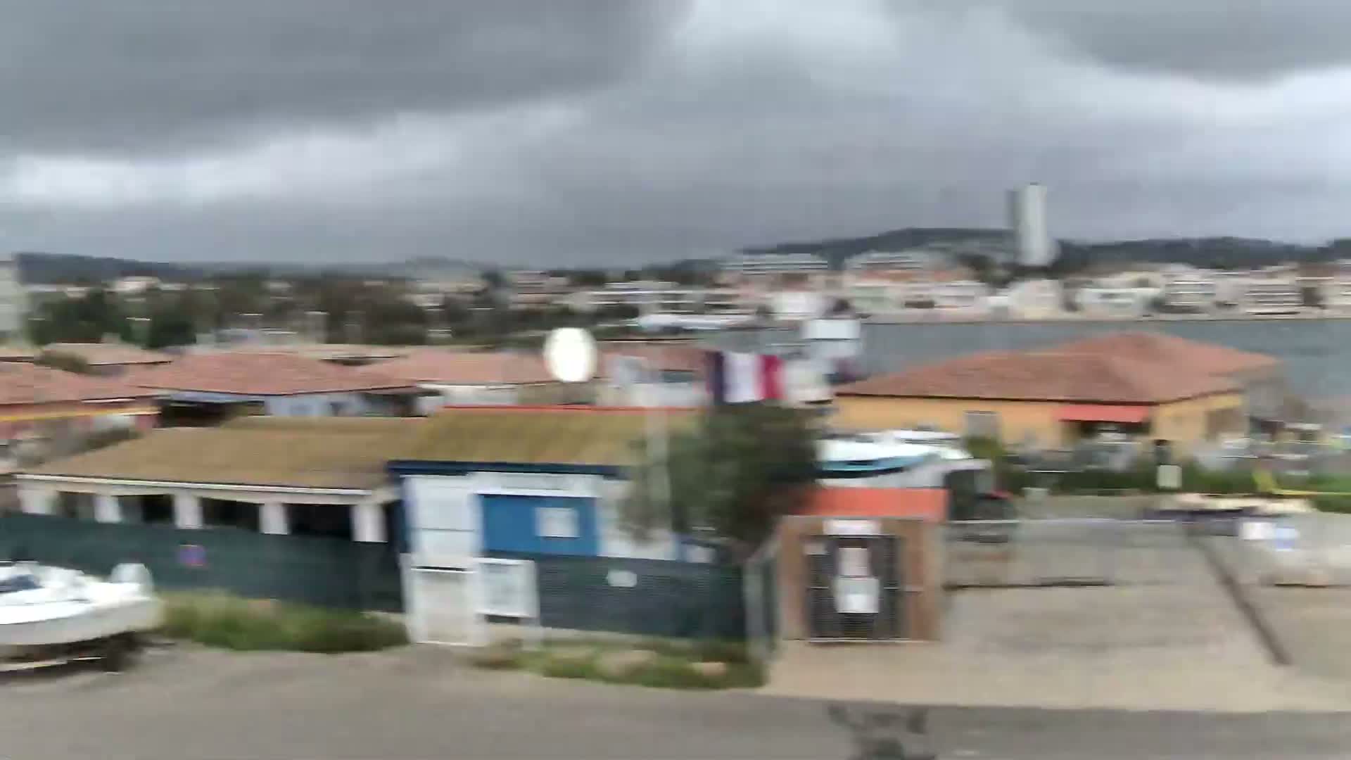 La Seyne-Sur-Mer & Toulon City View from Port du Lazaret View Live Cam - Toulon, Var, Provence-Alpes-Côte d’Azur, France