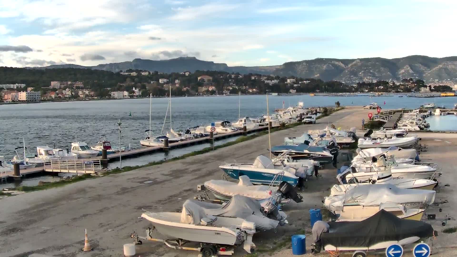 La Seyne-Sur-Mer & Toulon City View from Port du Lazaret View Live Cam - Toulon, Var, Provence-Alpes-Côte d’Azur, France
