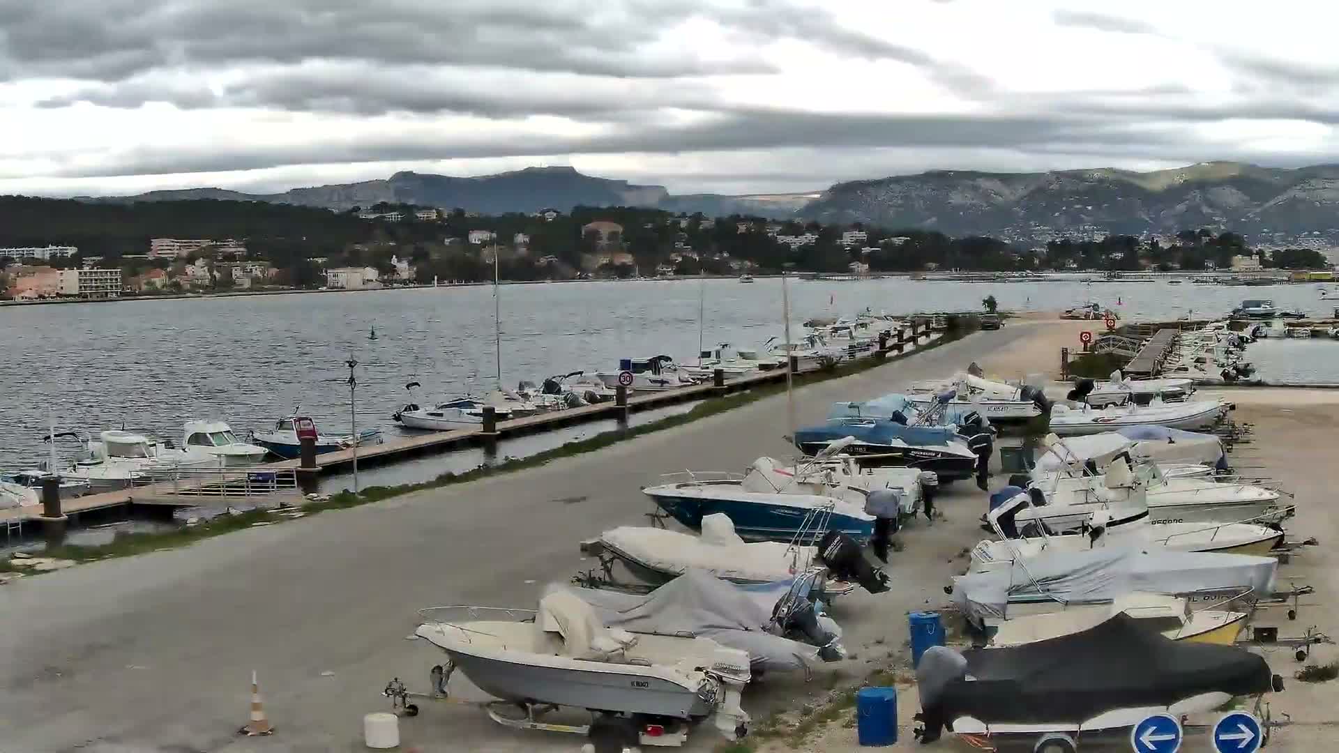 La Seyne-Sur-Mer & Toulon City View from Port du Lazaret View Live Cam - Toulon, Var, Provence-Alpes-Côte d’Azur, France