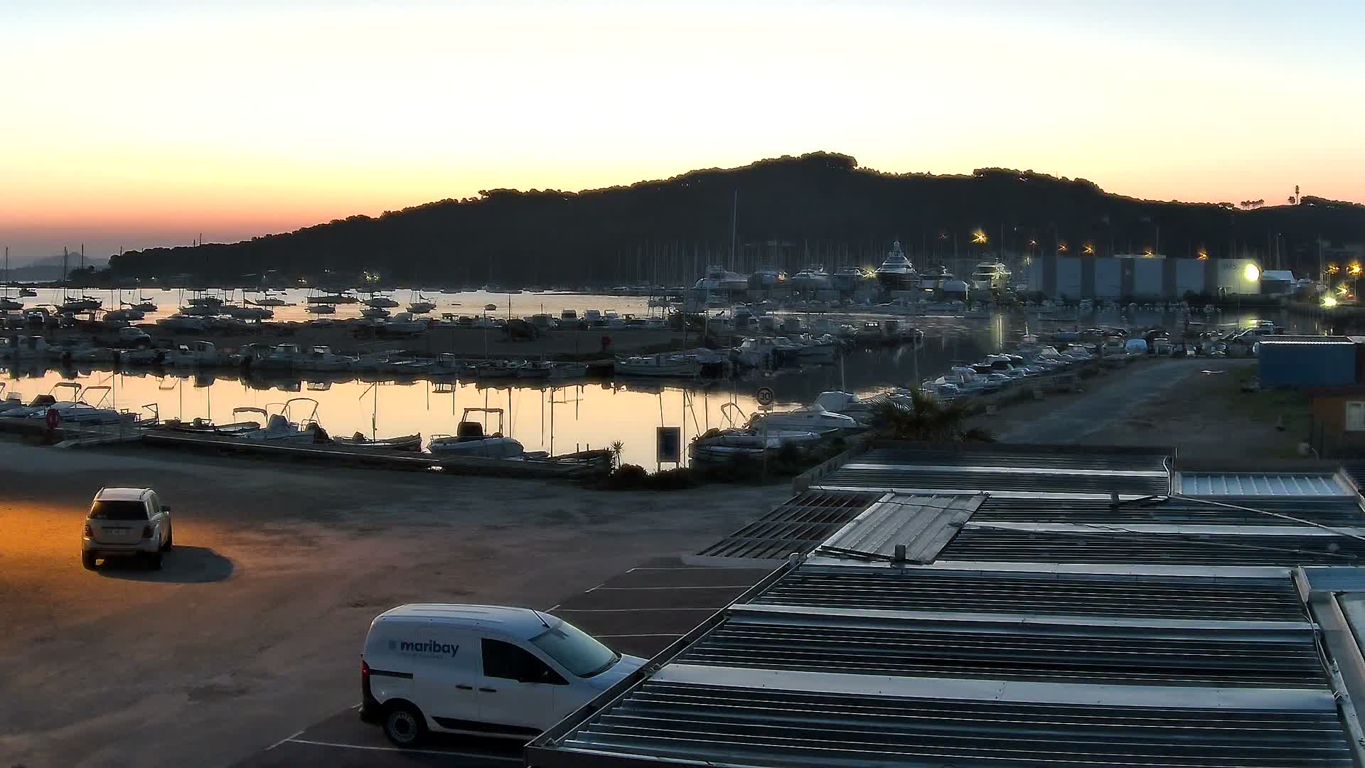 La Seyne-Sur-Mer & Toulon City View from Port du Lazaret View Live Cam - Toulon, Var, Provence-Alpes-Côte d’Azur, France