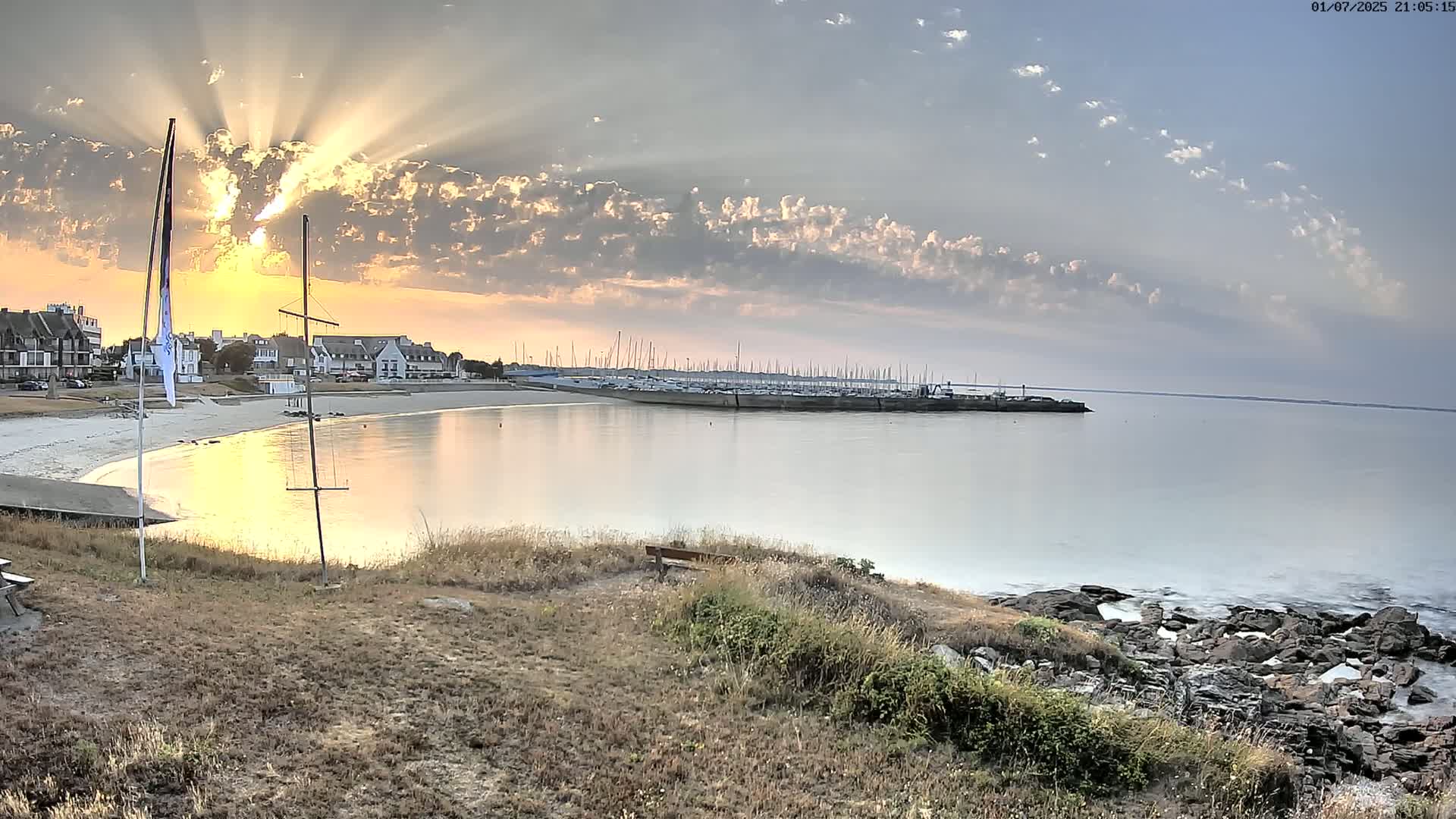 Quiberon, ASNQ & Plage du Porigo Beach Live Cam - Lorient, Morbihan, Bretagne, France