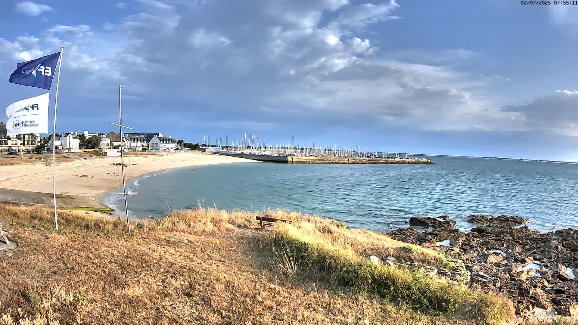 Quiberon, ASNQ & Plage du Porigo Beach Live Cam - Lorient, Morbihan, Bretagne, France