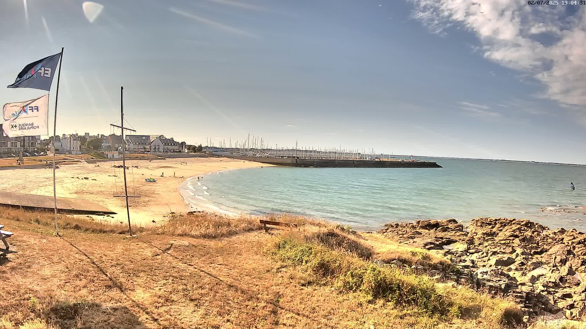 Quiberon, ASNQ & Plage du Porigo Beach Live Cam - Lorient, Morbihan, Bretagne, France