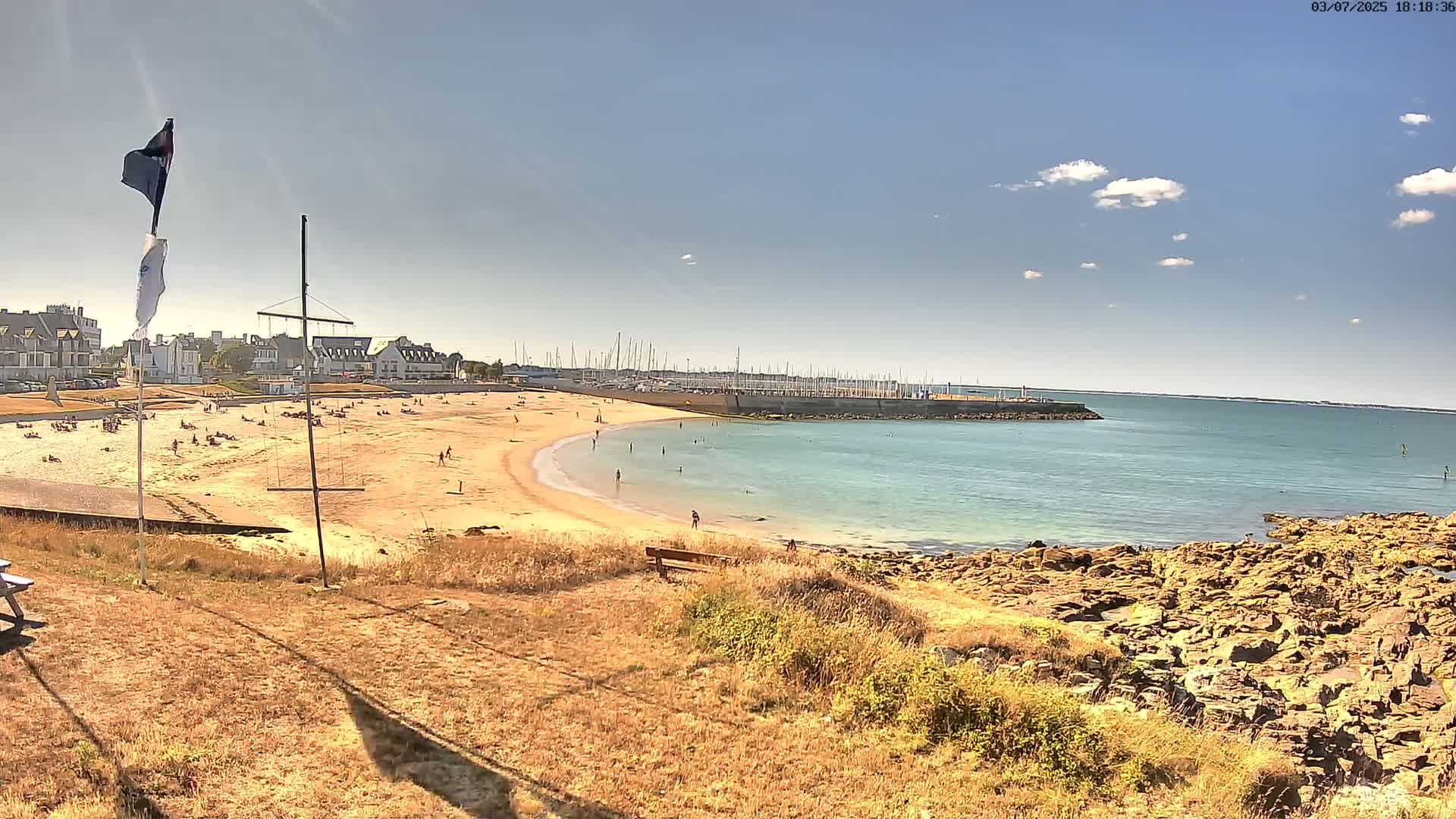 Quiberon, ASNQ & Plage du Porigo Beach Live Cam - Lorient, Morbihan, Bretagne, France