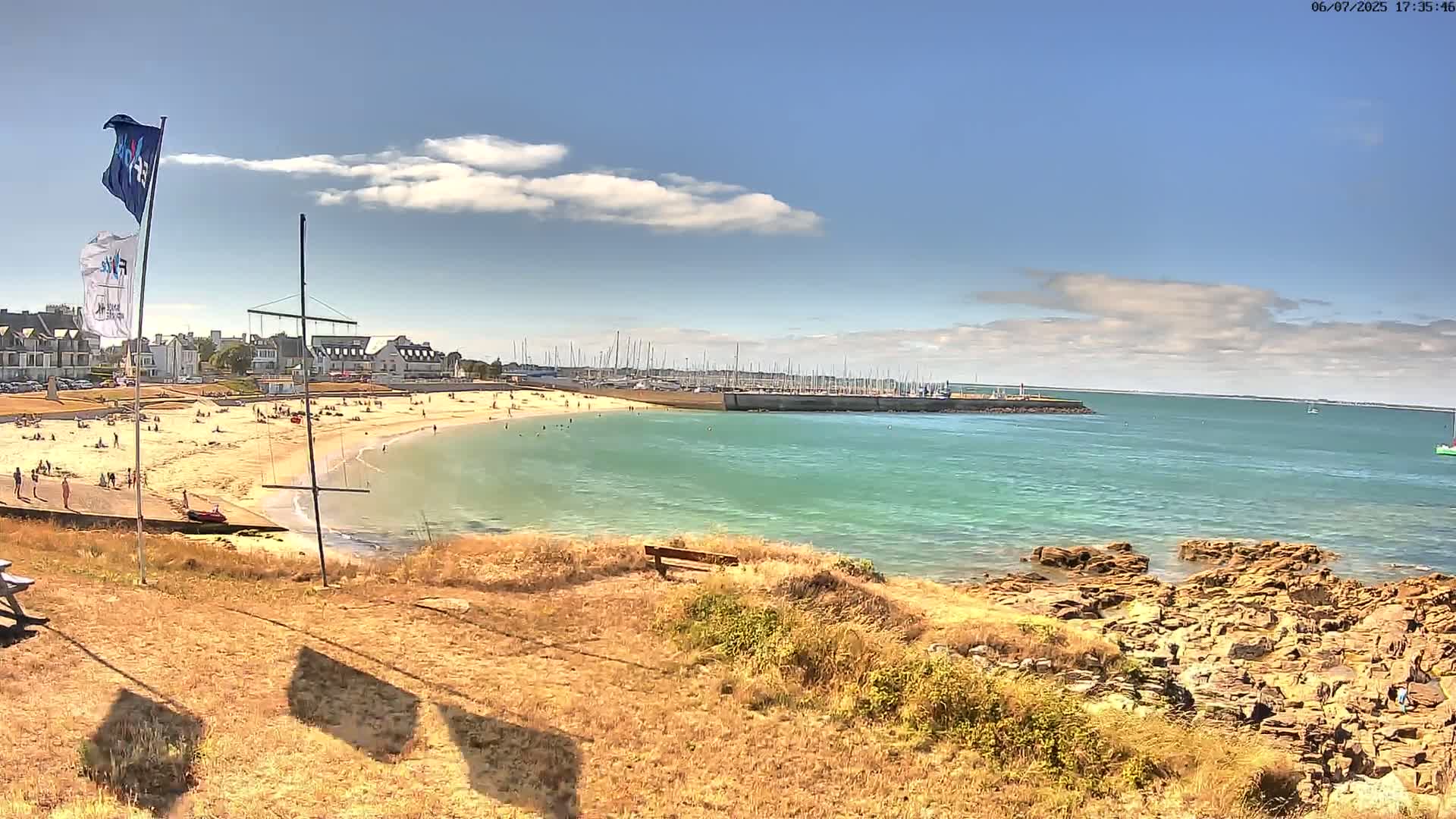 Quiberon, ASNQ & Plage du Porigo Beach Live Cam - Lorient, Morbihan, Bretagne, France