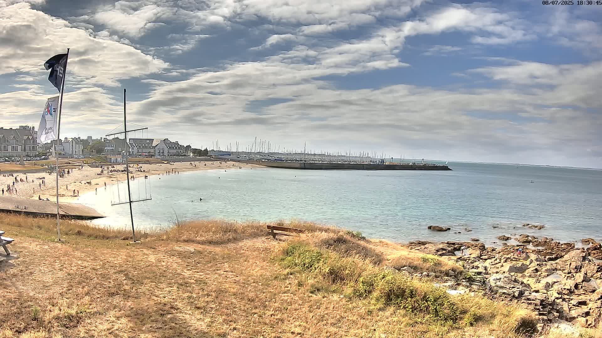 Quiberon, ASNQ & Plage du Porigo Beach Live Cam - Lorient, Morbihan, Bretagne, France