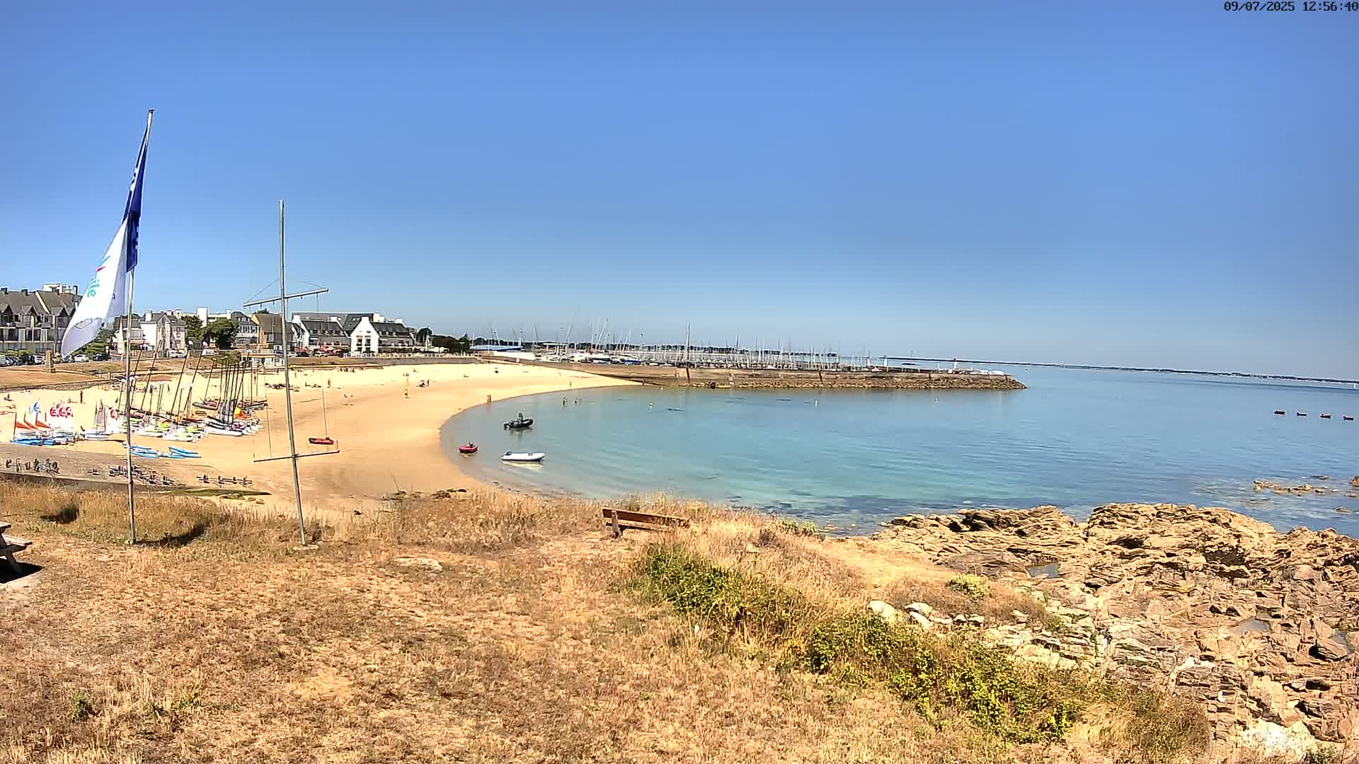 Quiberon, ASNQ & Plage du Porigo Beach Live Cam - Lorient, Morbihan, Bretagne, France