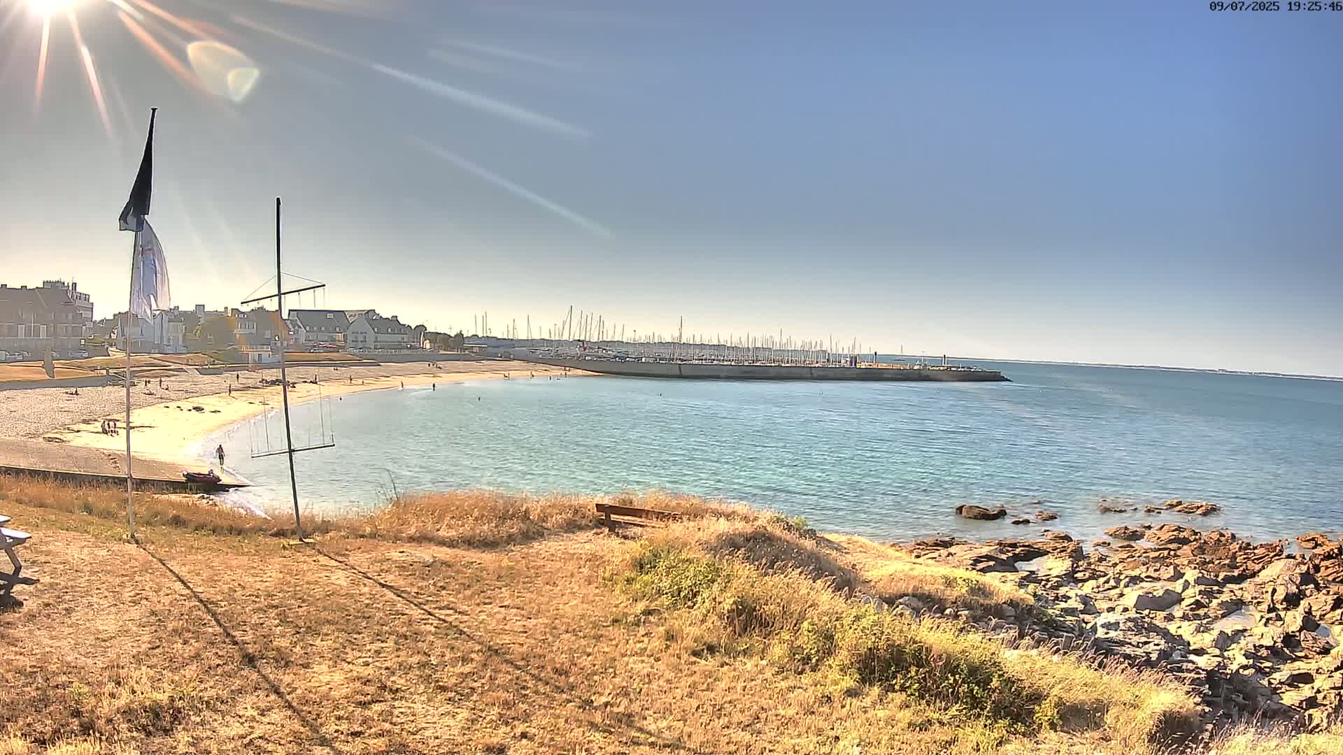 Quiberon, ASNQ & Plage du Porigo Beach Live Cam - Lorient, Morbihan, Bretagne, France