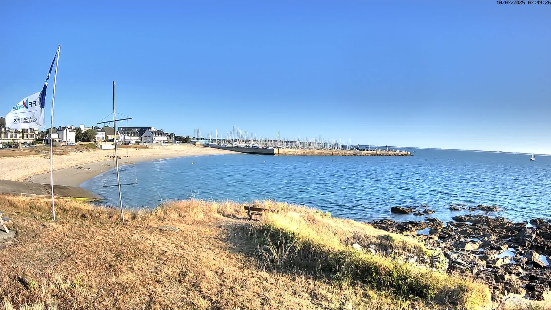Quiberon, ASNQ & Plage du Porigo Beach Live Cam - Lorient, Morbihan, Bretagne, France