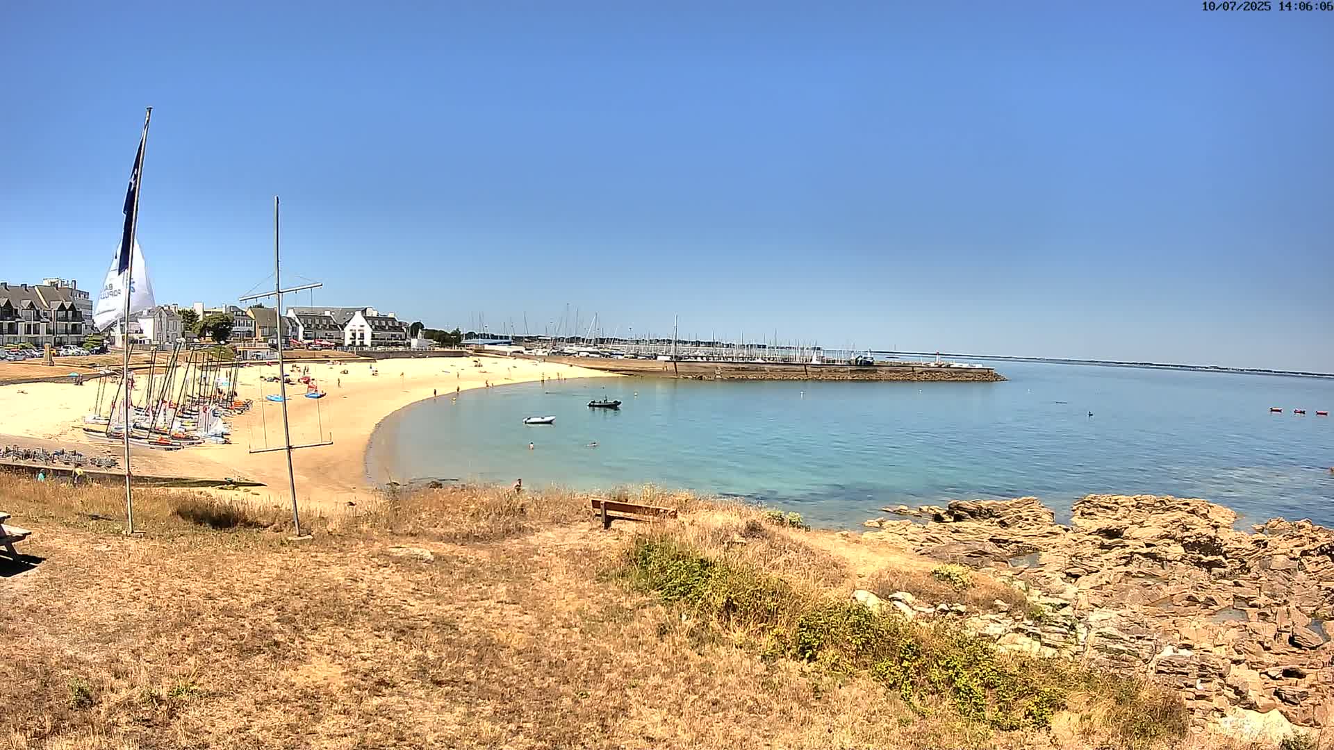 Quiberon, ASNQ & Plage du Porigo Beach Live Cam - Lorient, Morbihan, Bretagne, France